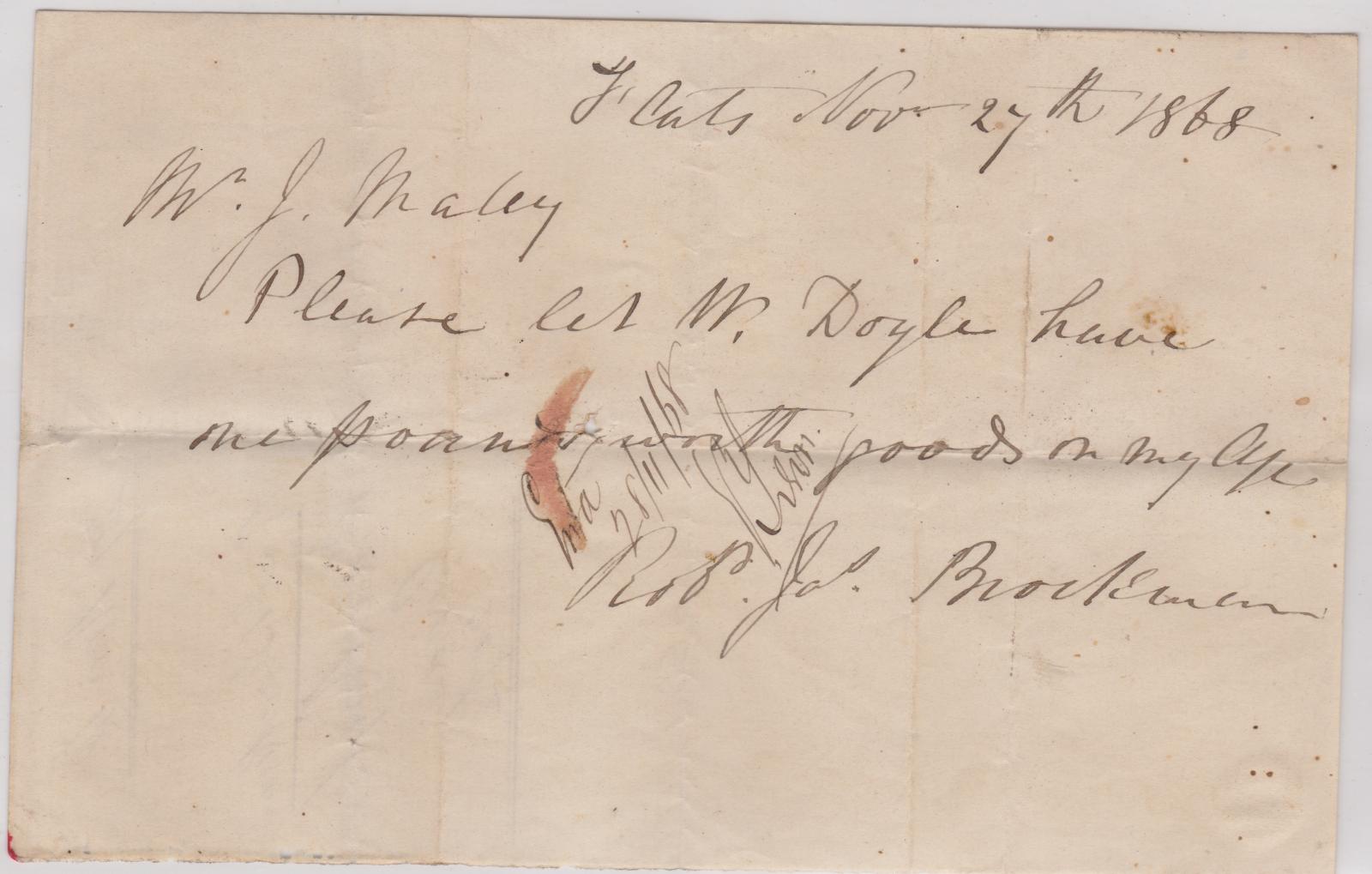 Promissory Note from Robert James Brockman