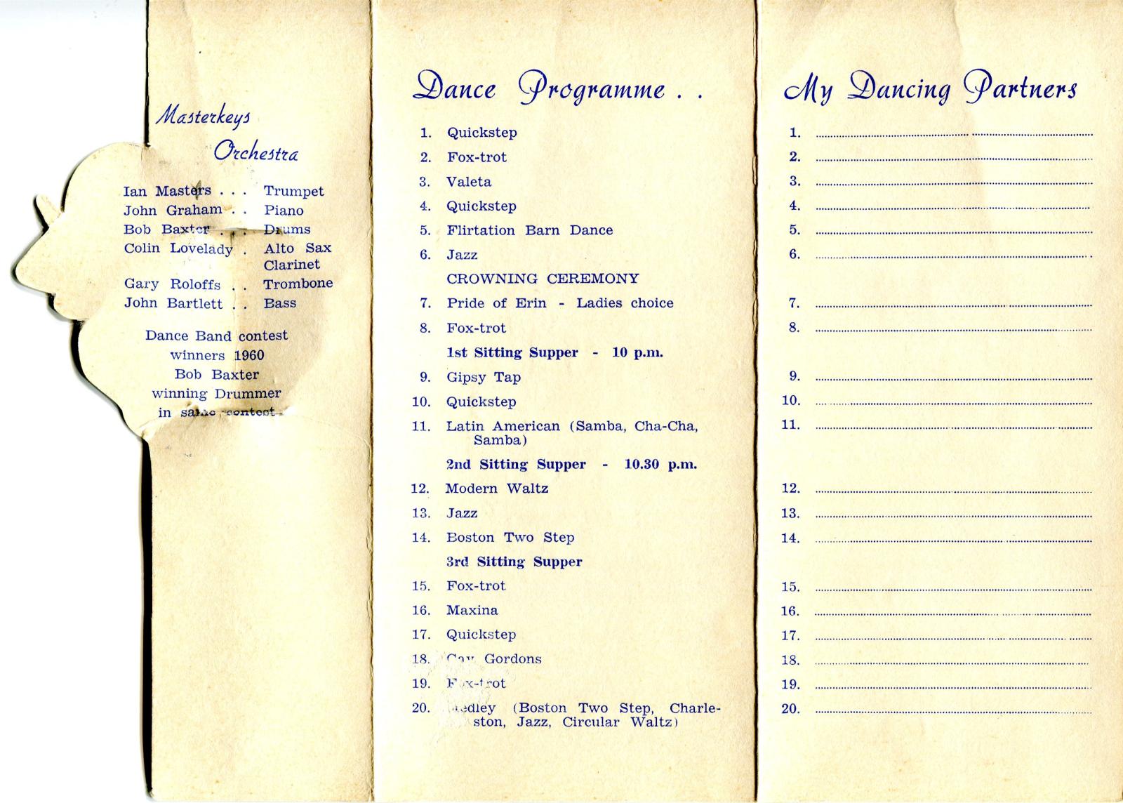 Back of Dance Programme