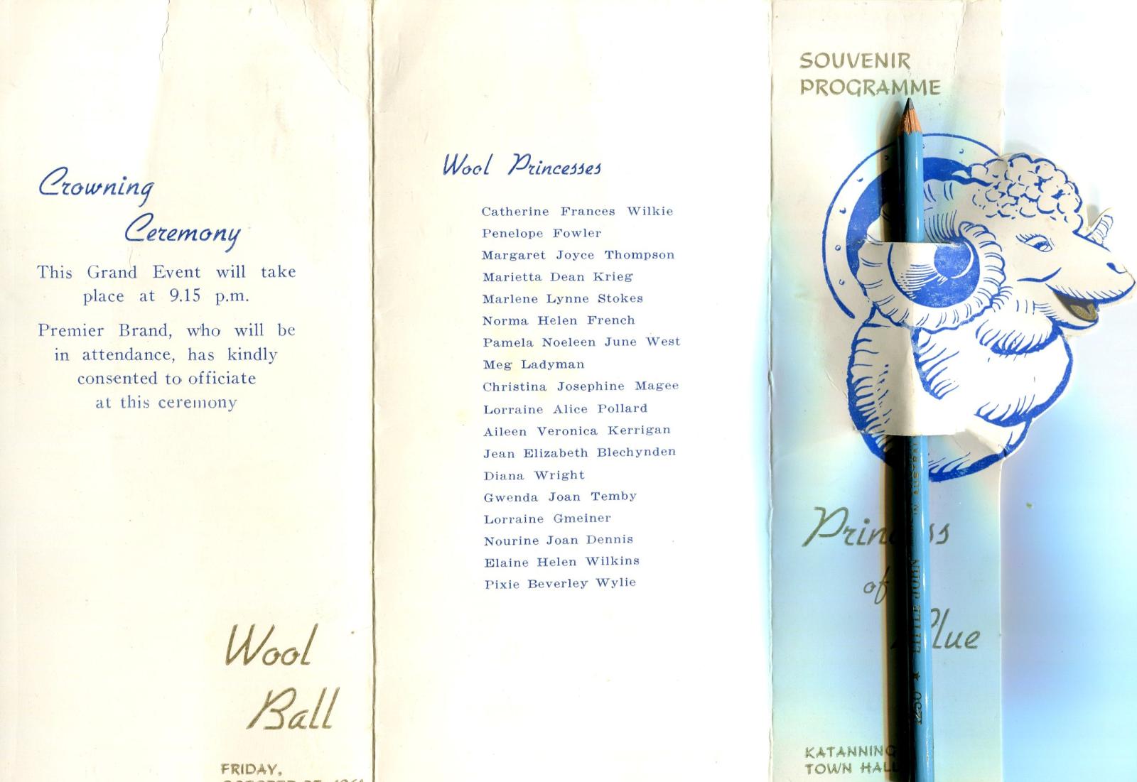 Front of Dance Programme with Pencil