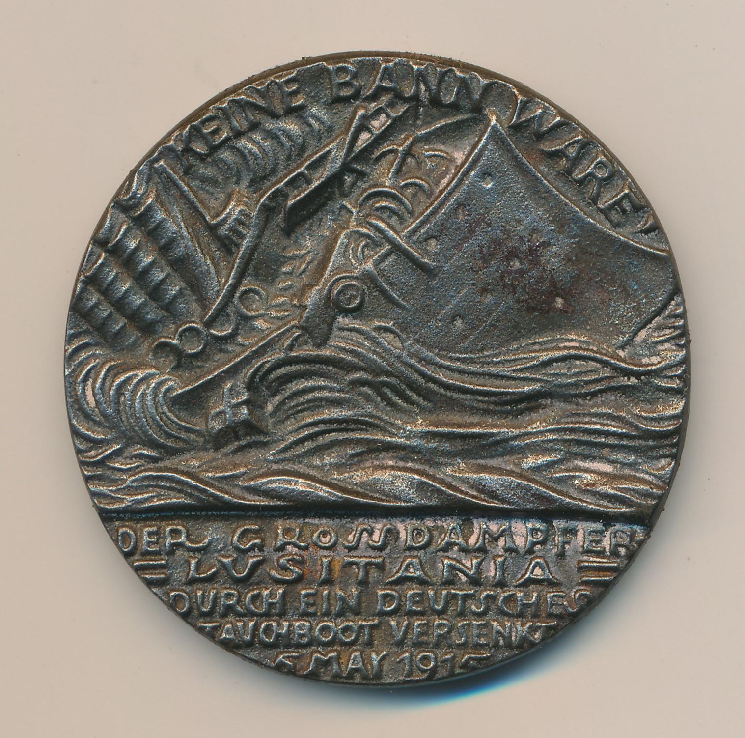 Front of Lusitania Medal