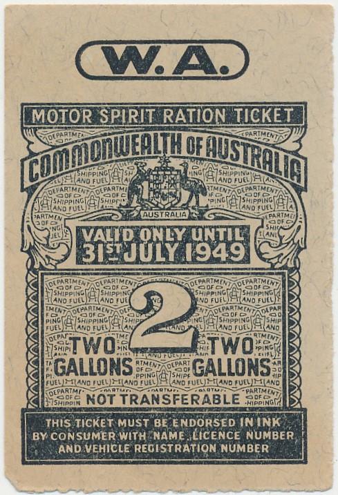 Motor Spirit Ration Ticket