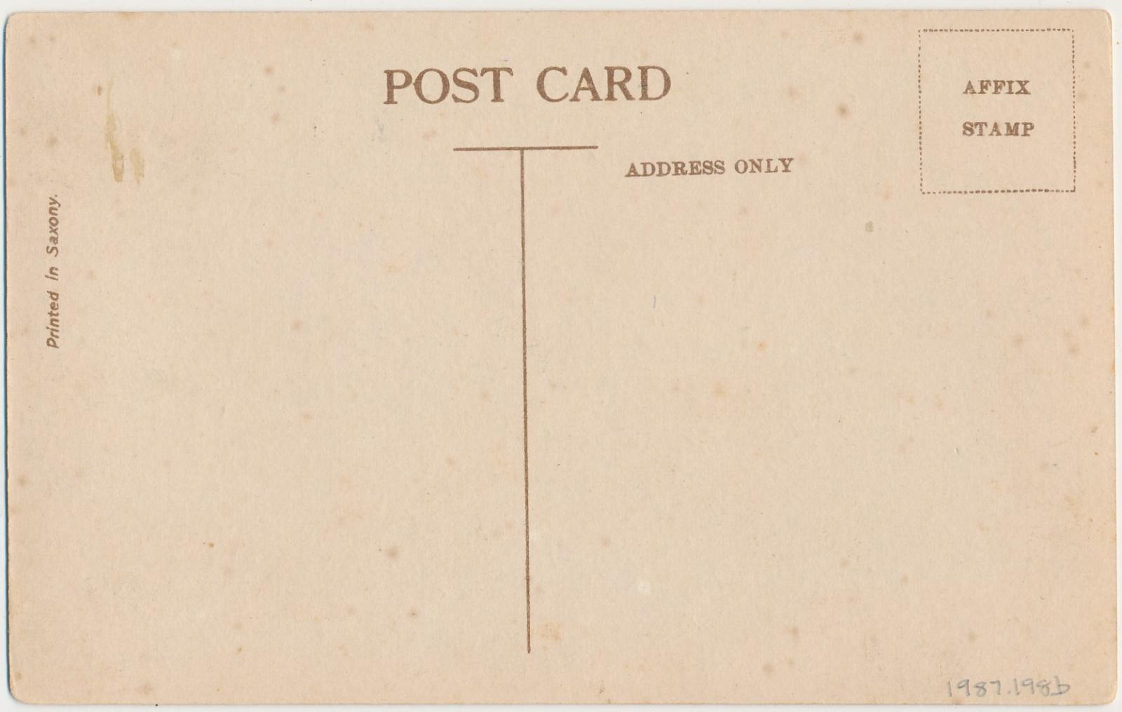 Back of postcard of Katanning Post & Telegraph Office