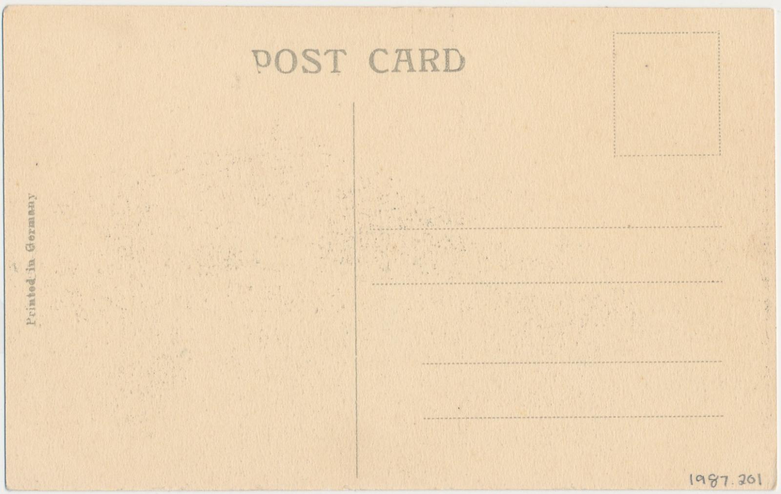 Back of postcard of Presbyterian Church