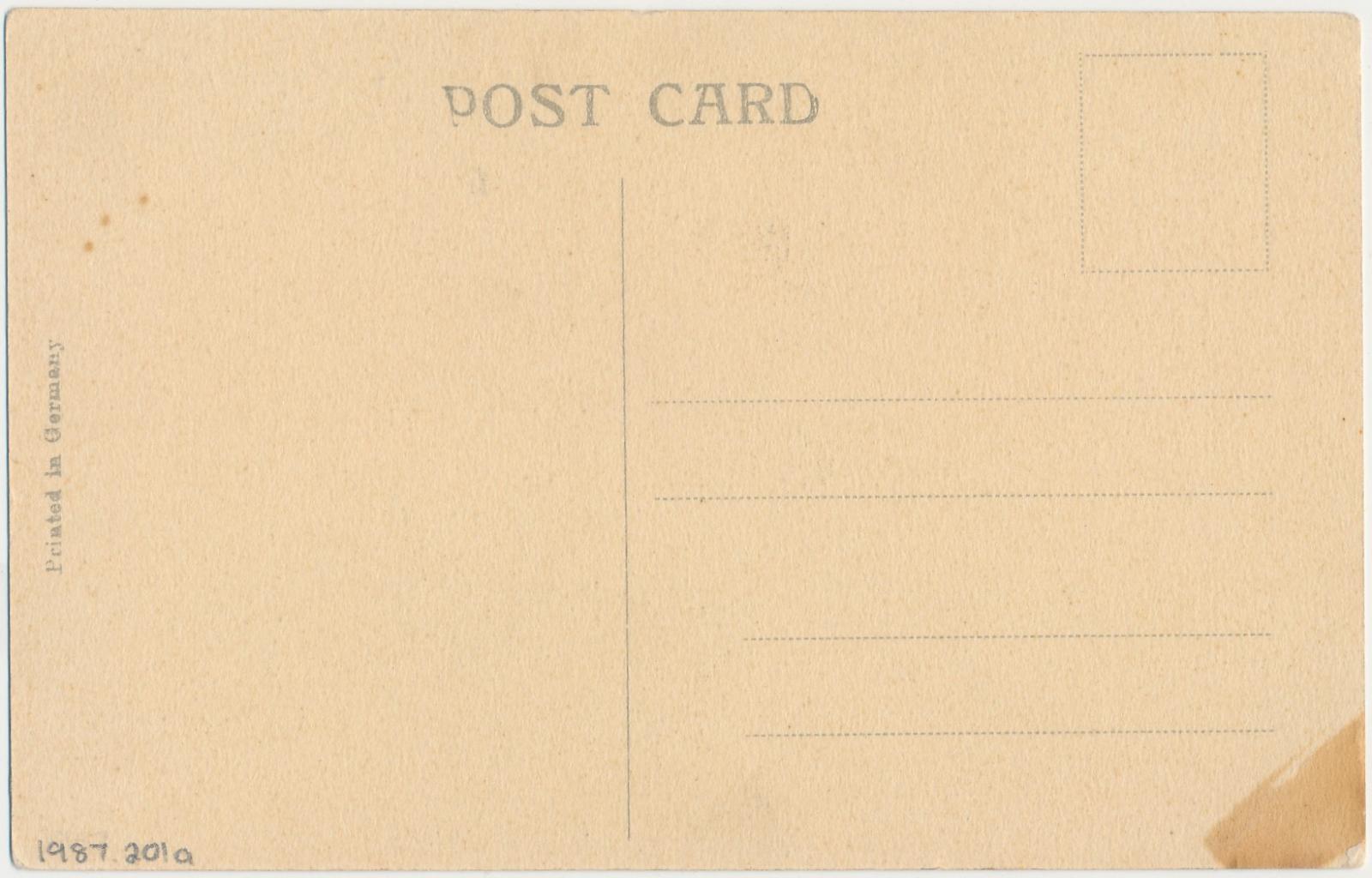 Back of postcard of Presbyterian Church