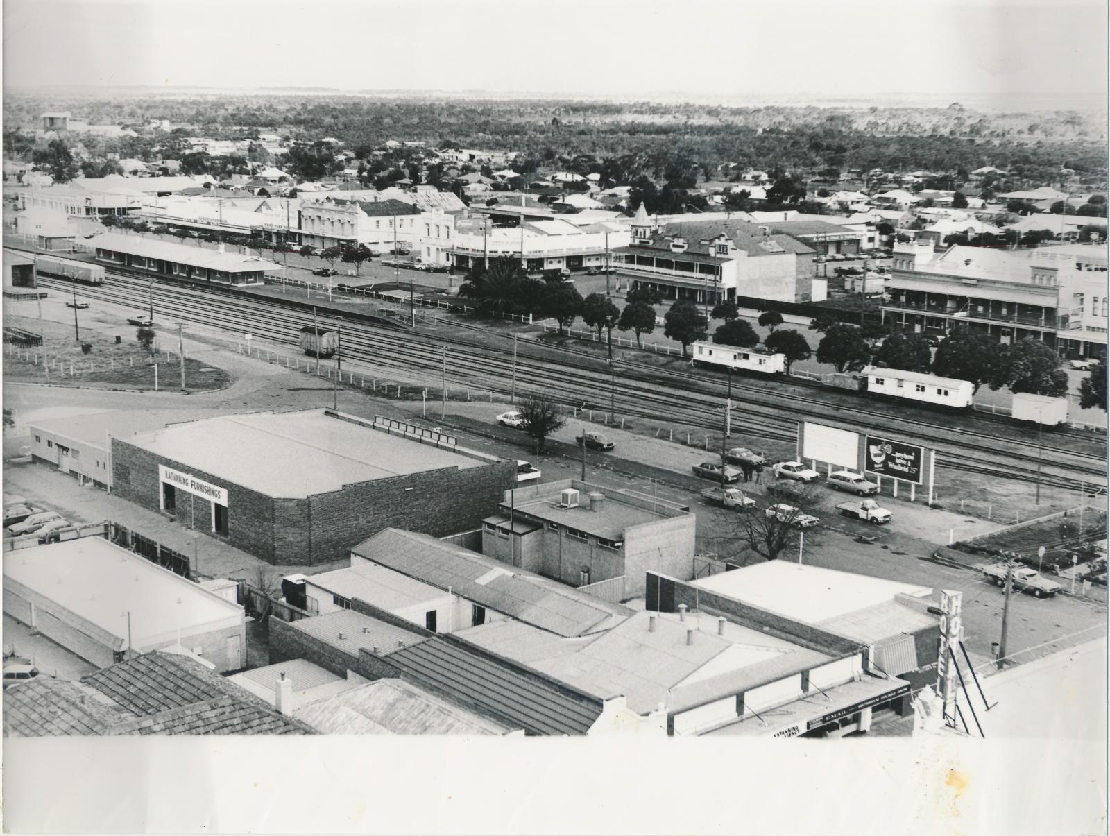 Railway Station and line towards Broomehill