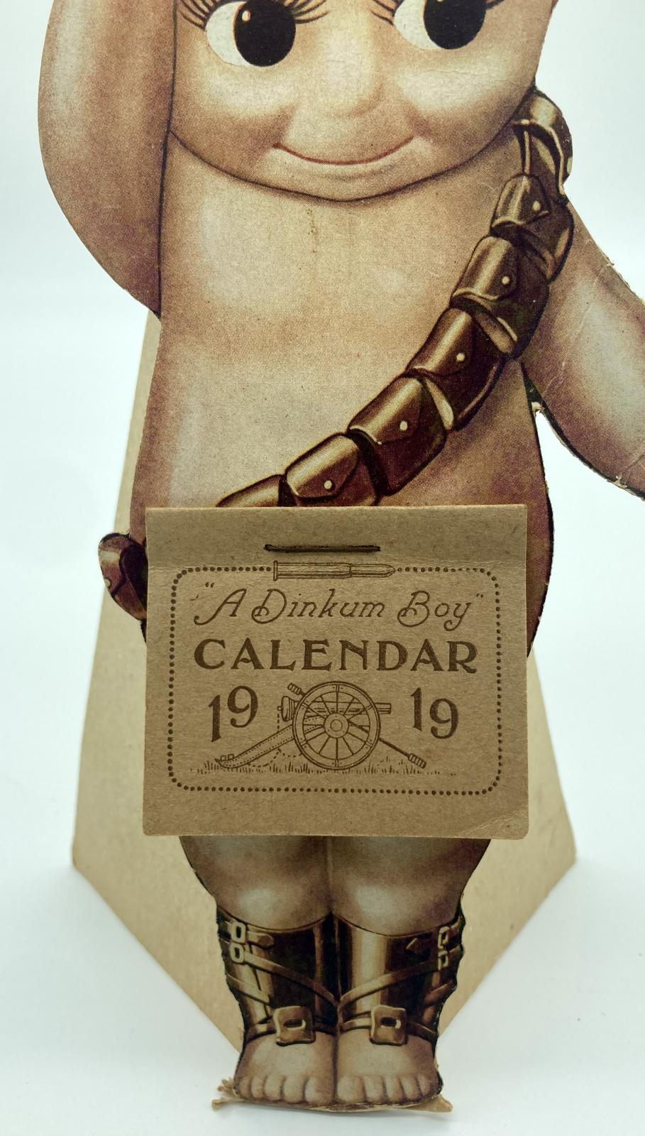 1919 dated calendar - close-up front view