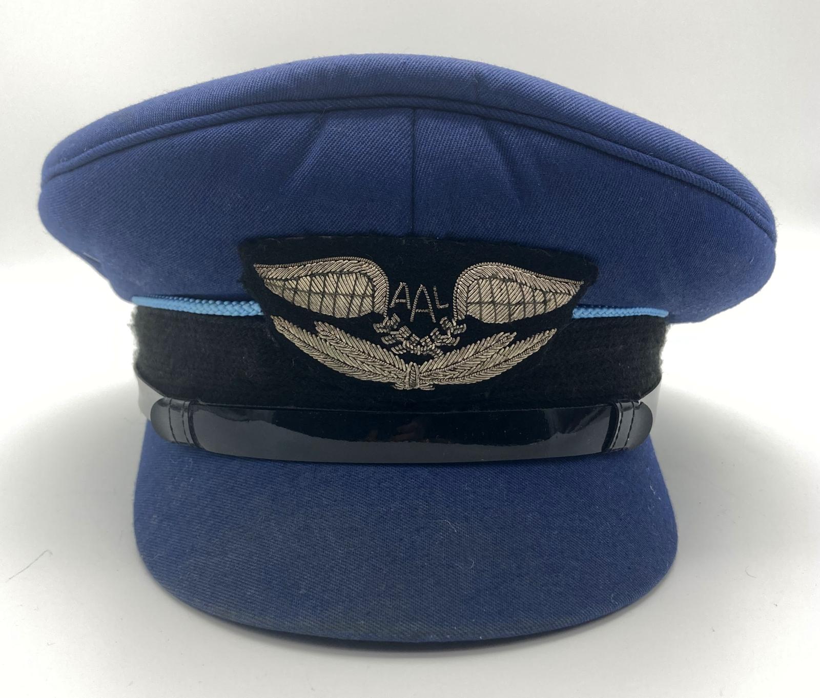 Australian Air League peaked cap with silver bullion badge - front view