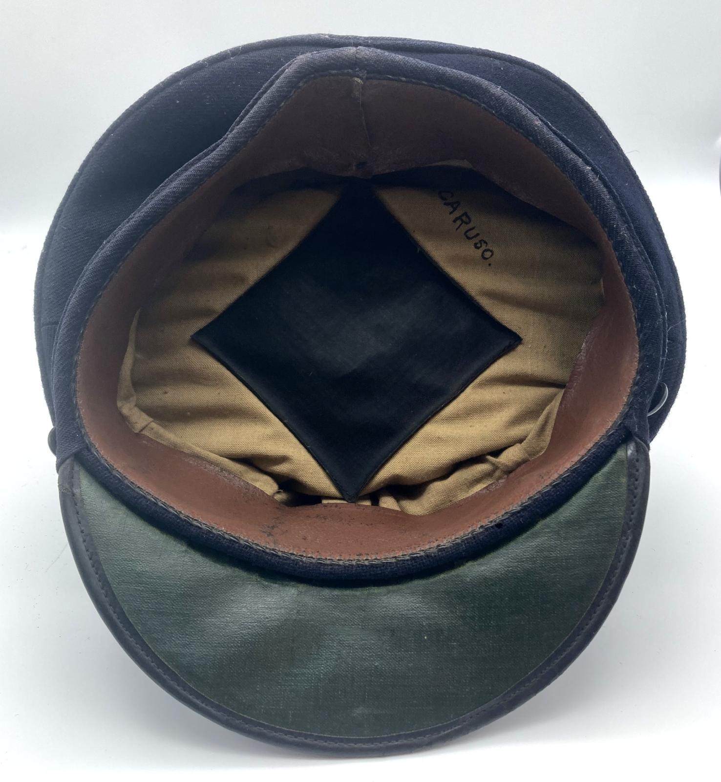 Australian Air League peaked cap with metal badge - view from below