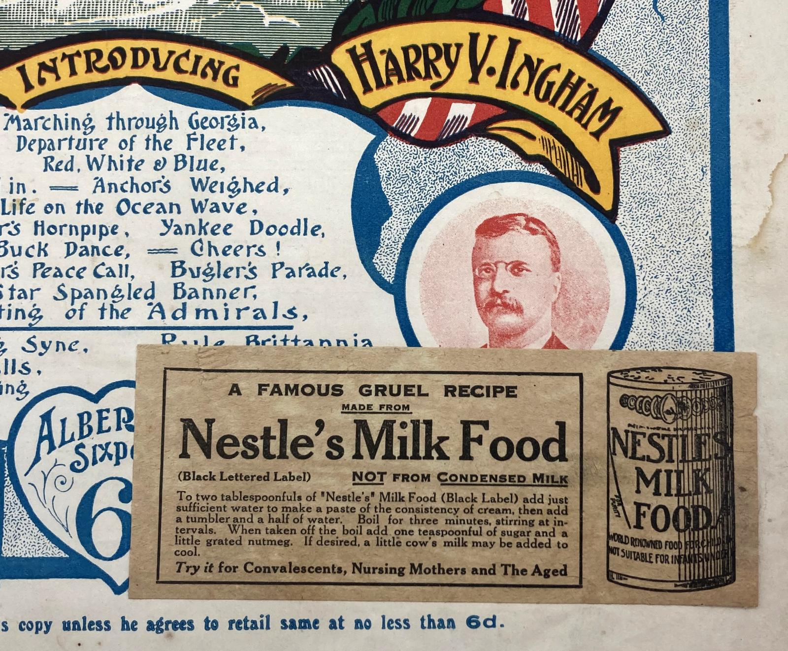 'Life with American Squadron' close-up of Nestle advertisement