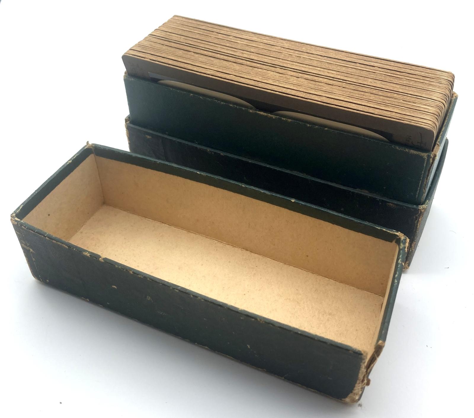 Open box showing stereoview cards