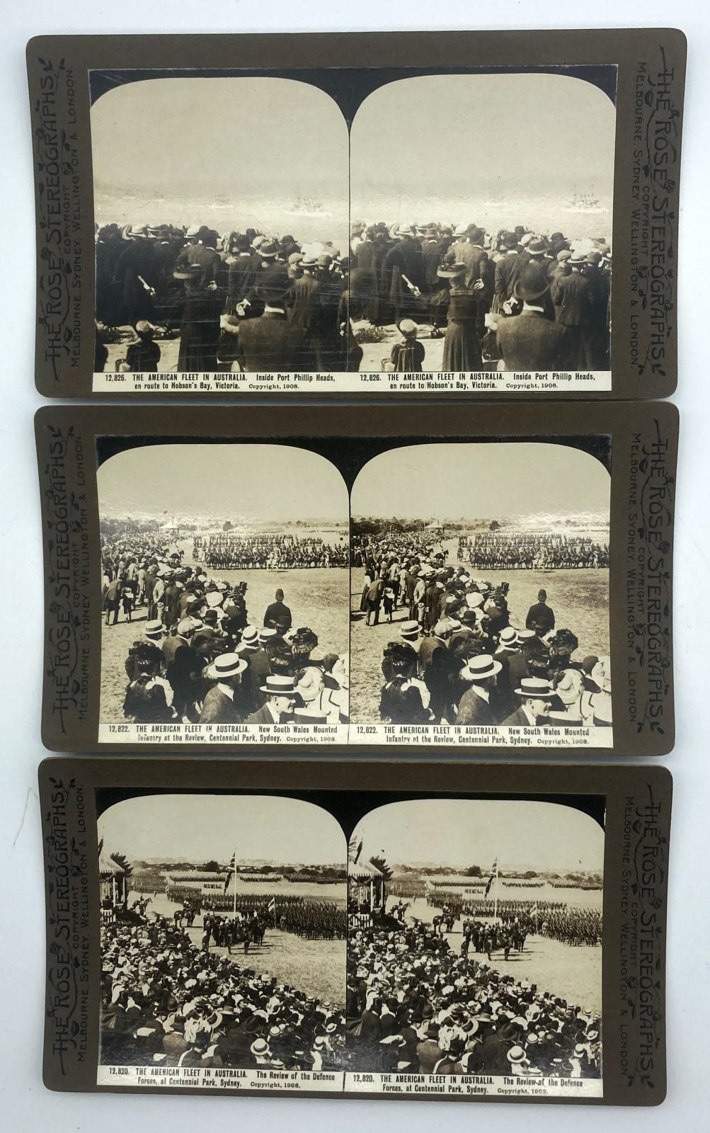 Third sample set of three stereocards