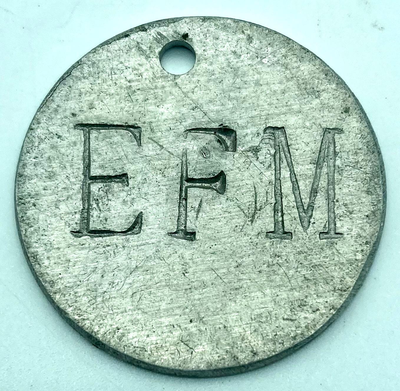 Explosives Factory Maribyrnong (E.F.M.) metal disc