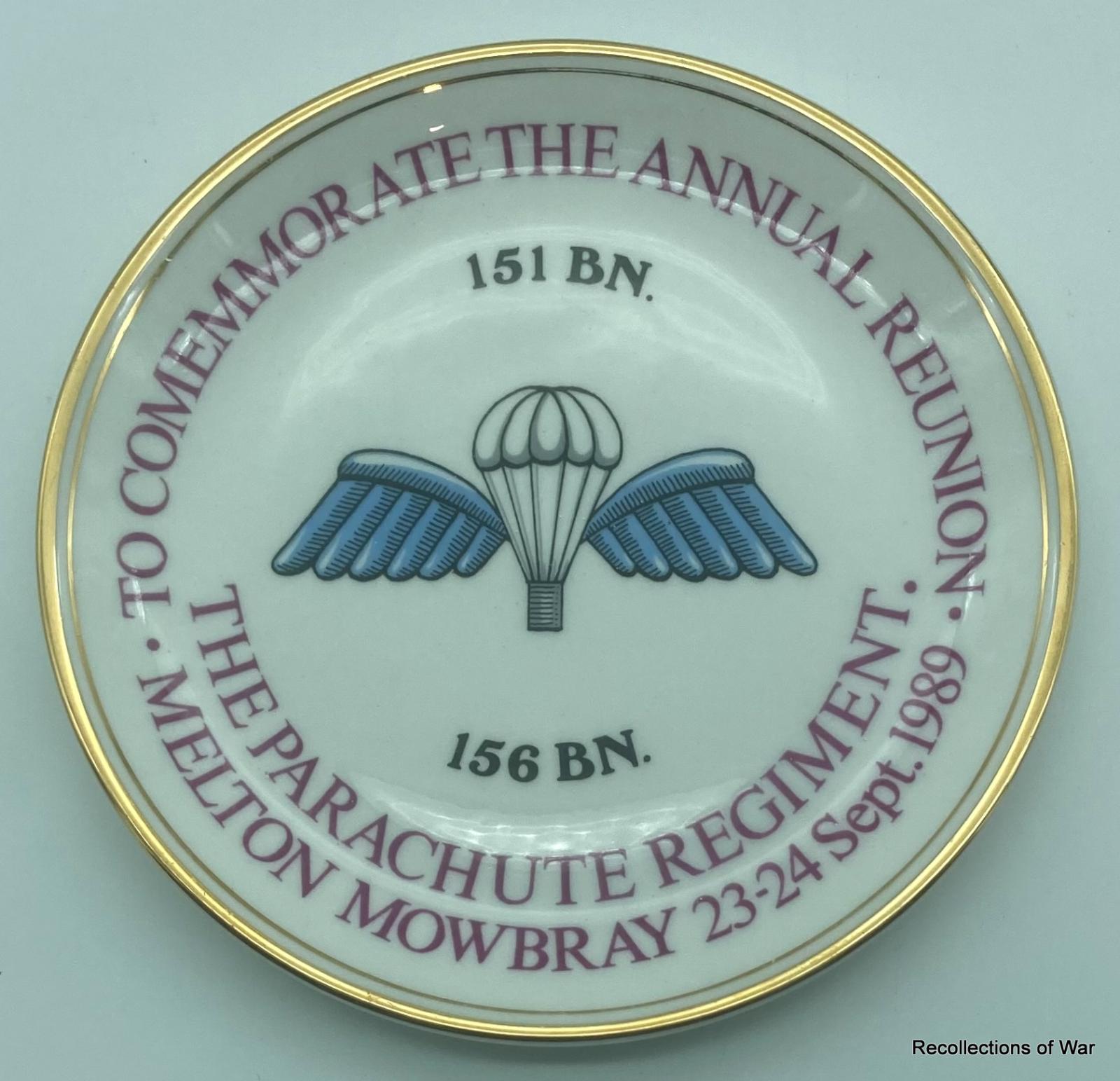 Para Regiment Reunion Plate September 1989