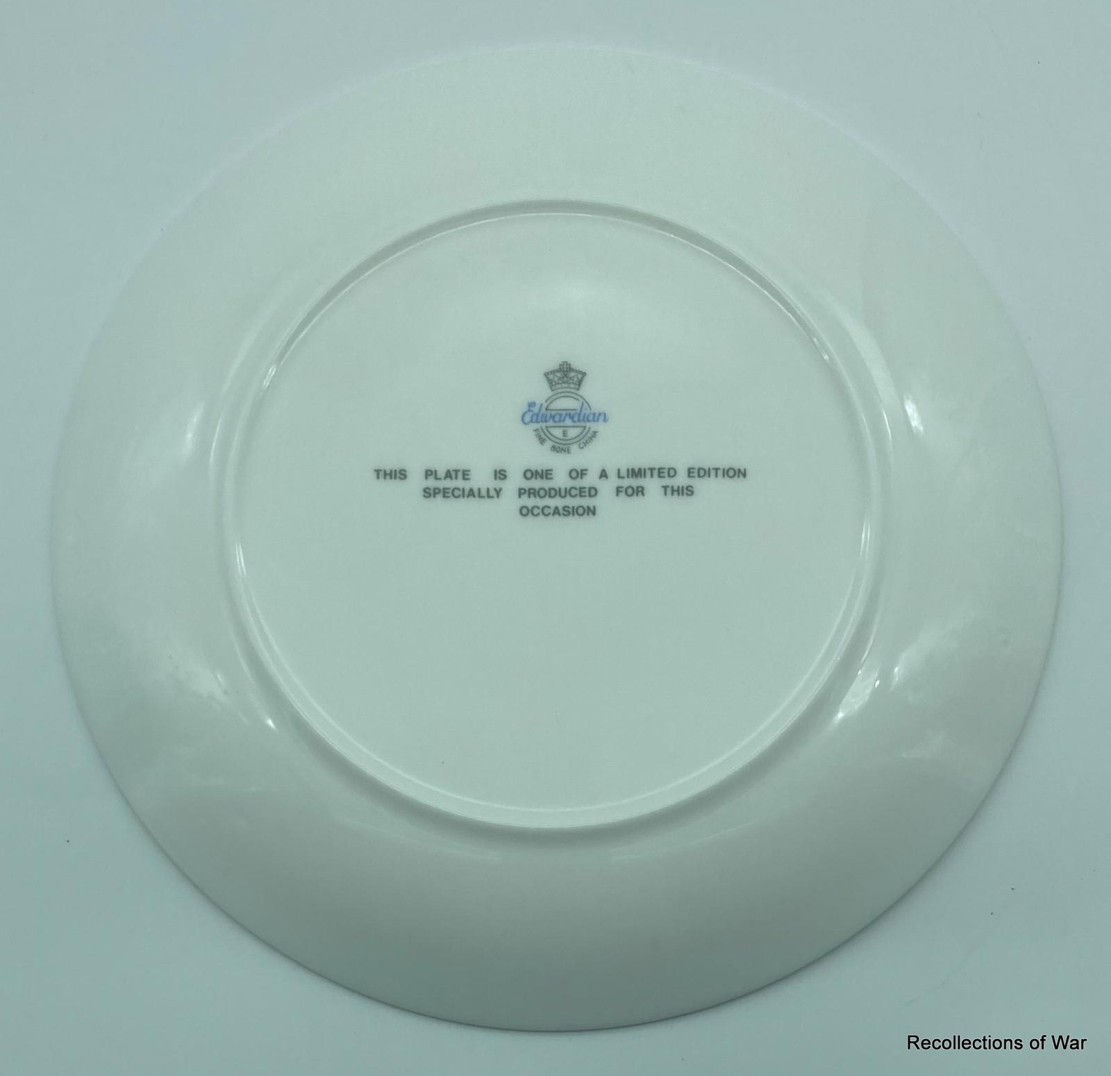 Parachute Regiment Commemorative Plate 1991 - reverse