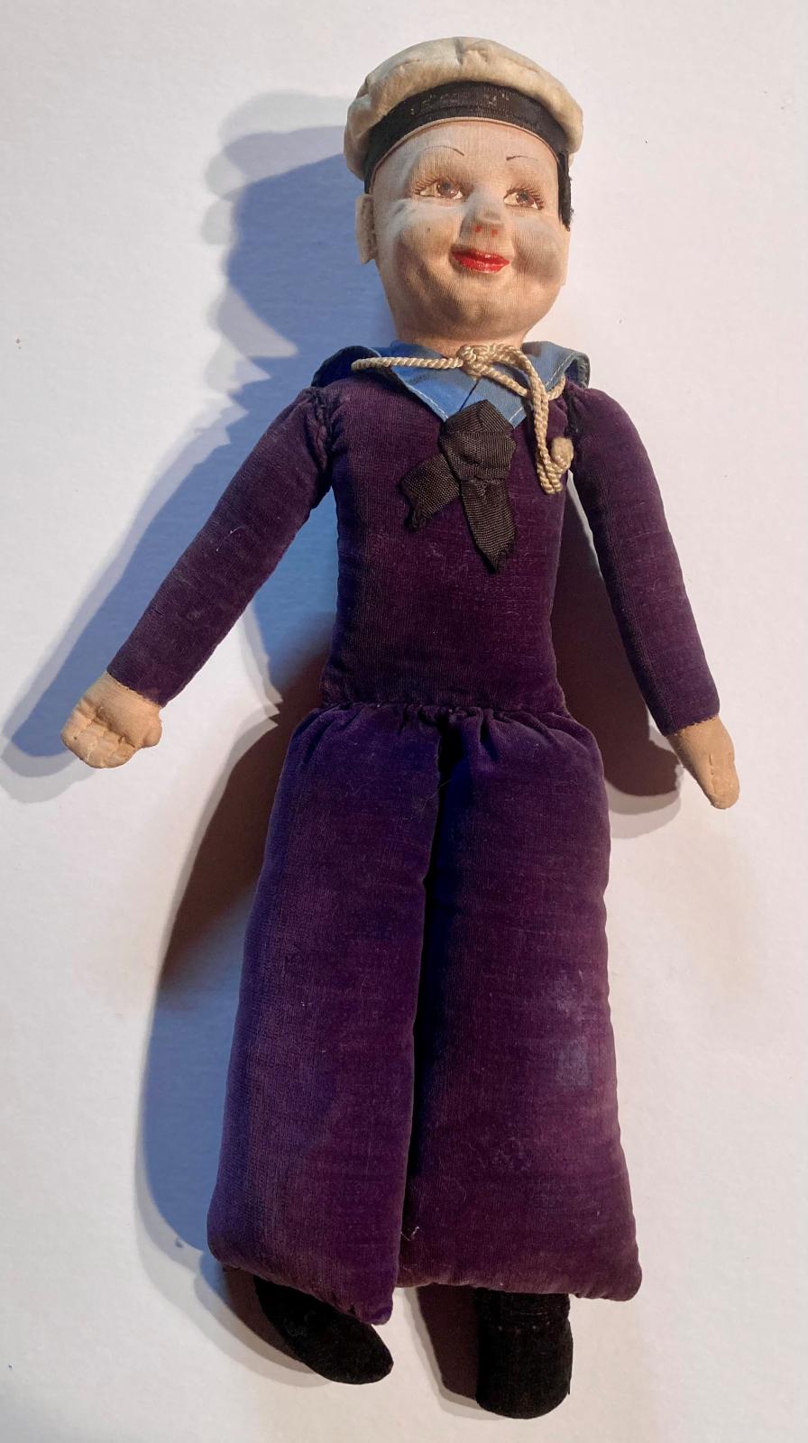 Norah Wellings sailor doll - souvenir from 'SS Corfu'