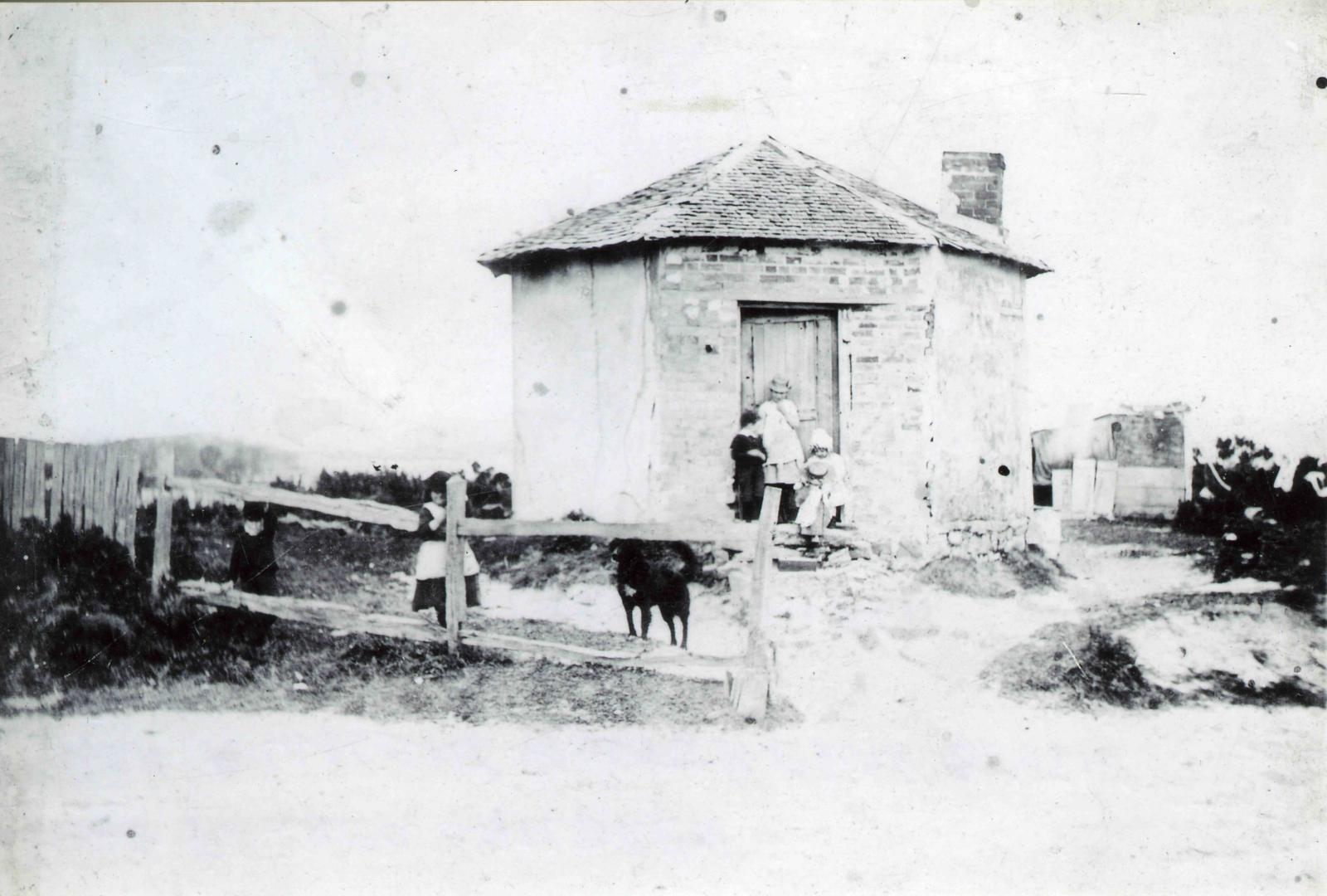 Octagonal building.