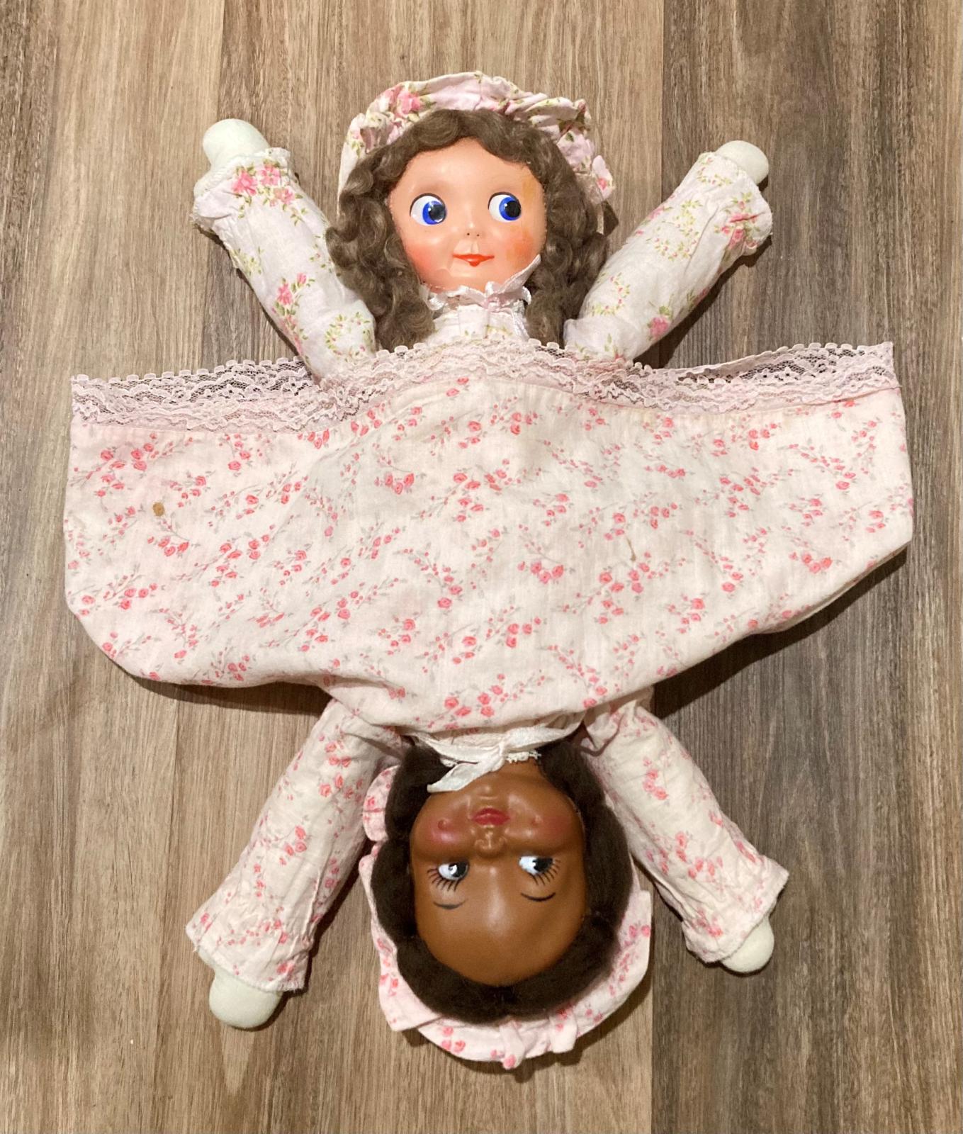 Topsy-turvy doll 2 showing both faces