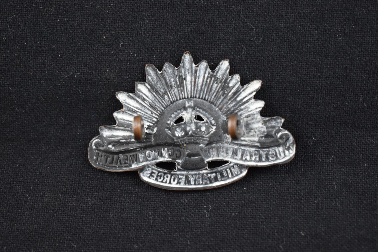 Rising Sun Collar Badge - back