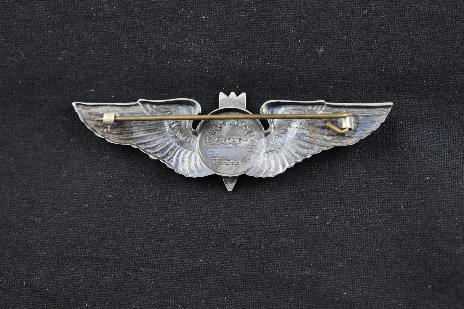 United States Army Airforce Bombardier Wing Badge - back