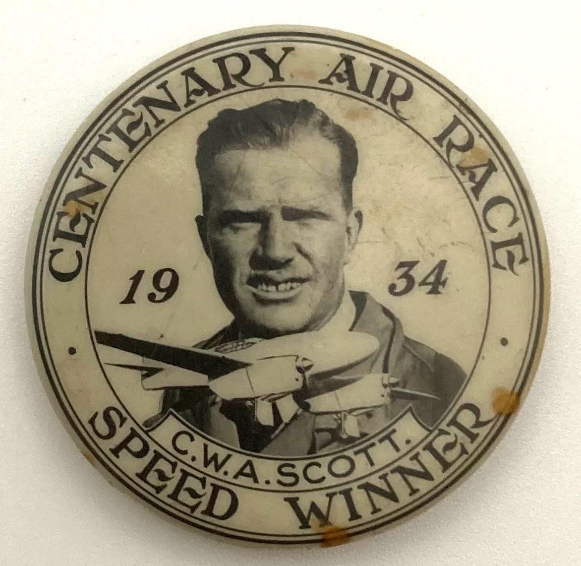 'Centenary Air Race 1934' - souvenir badge