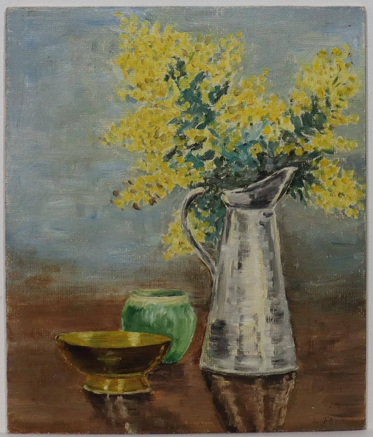 Silver Jug and Flowers