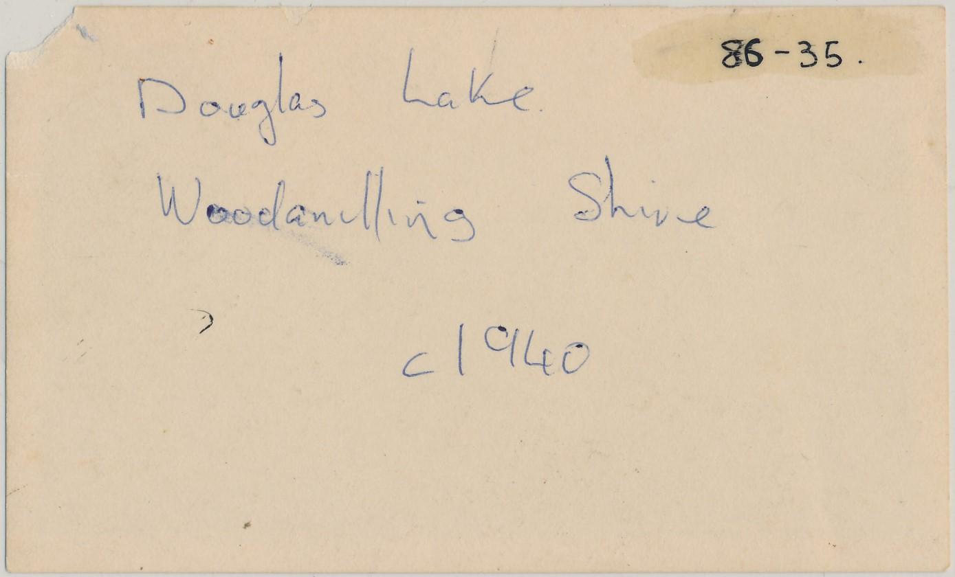 Back of photograph of Douglas Lake