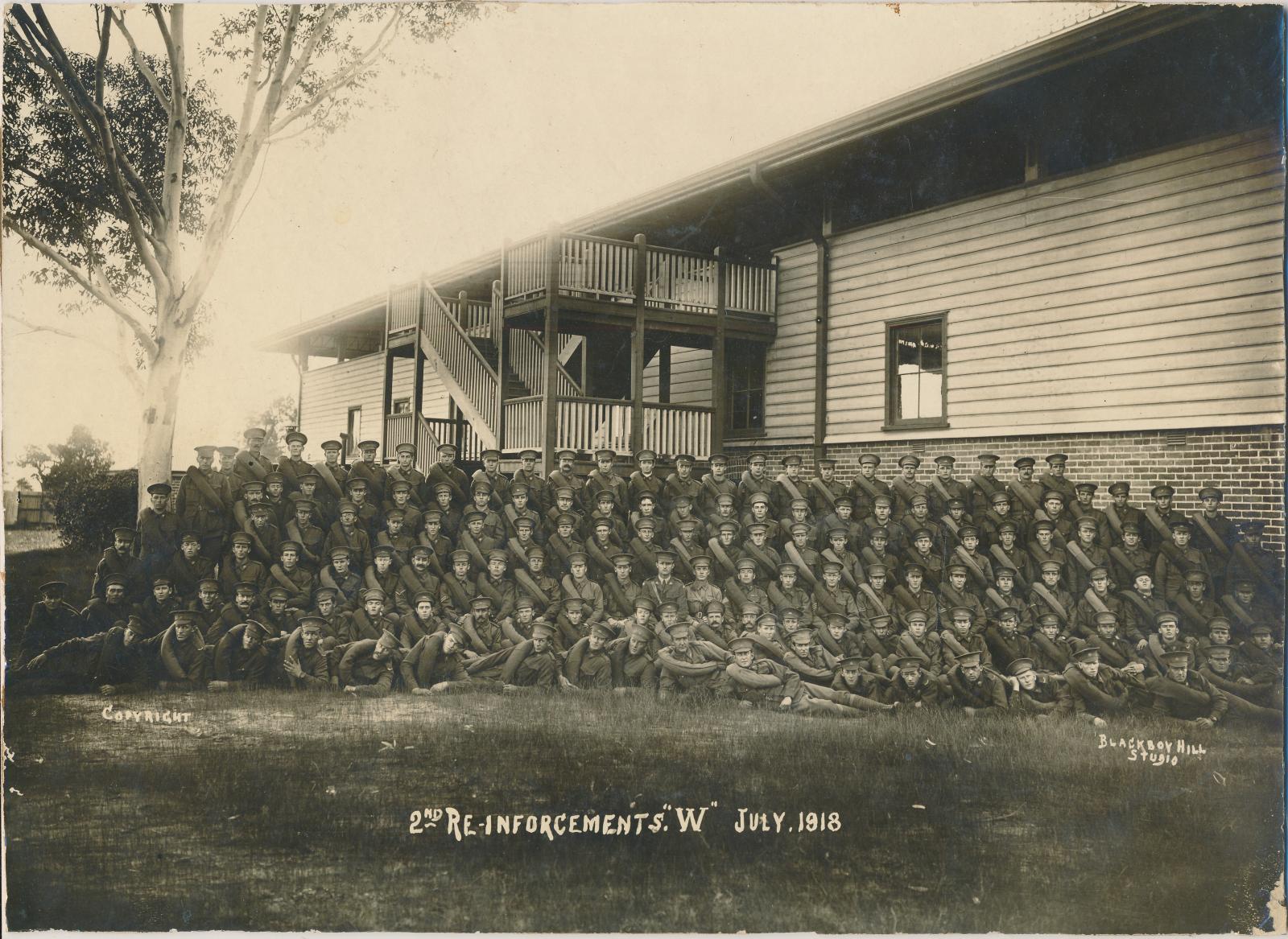 2nd Re-Inforcements. 'W' July 1918