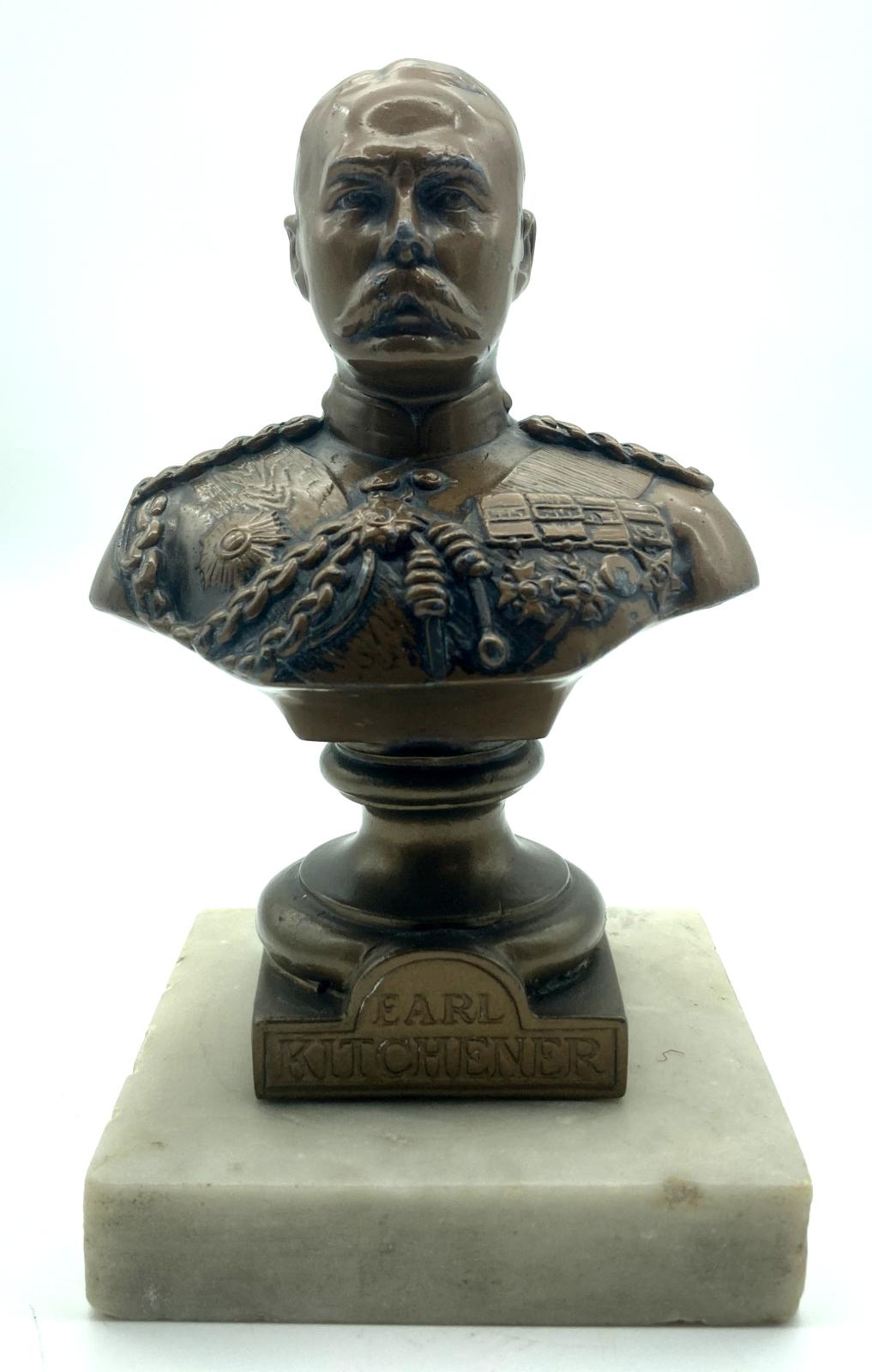 Bronze bust of Lord Kitchener - front view