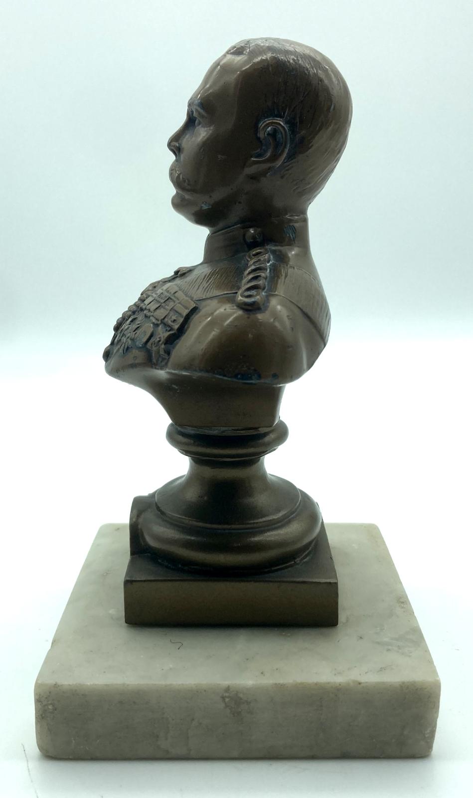 Bronze bust of Lord Kitchener - side view