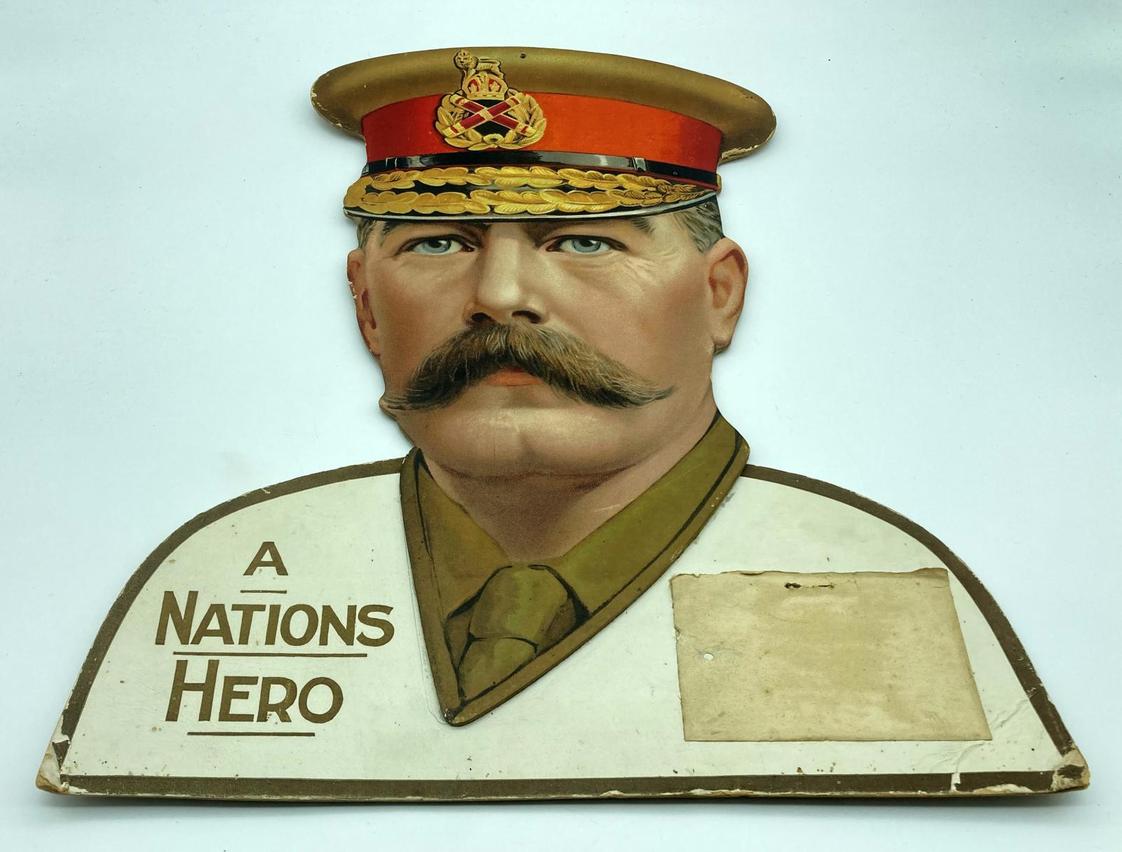 Lord Kitchener printed cardboard calendar - oblique view