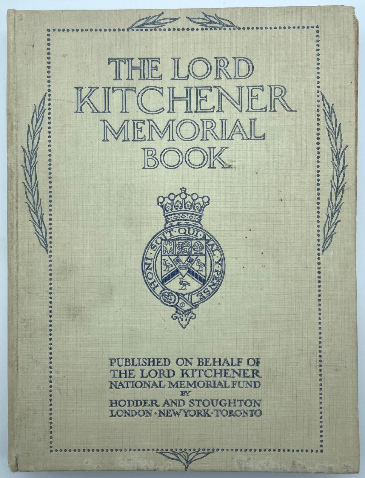 'The Lord Kitchener Memorial Book' - cover