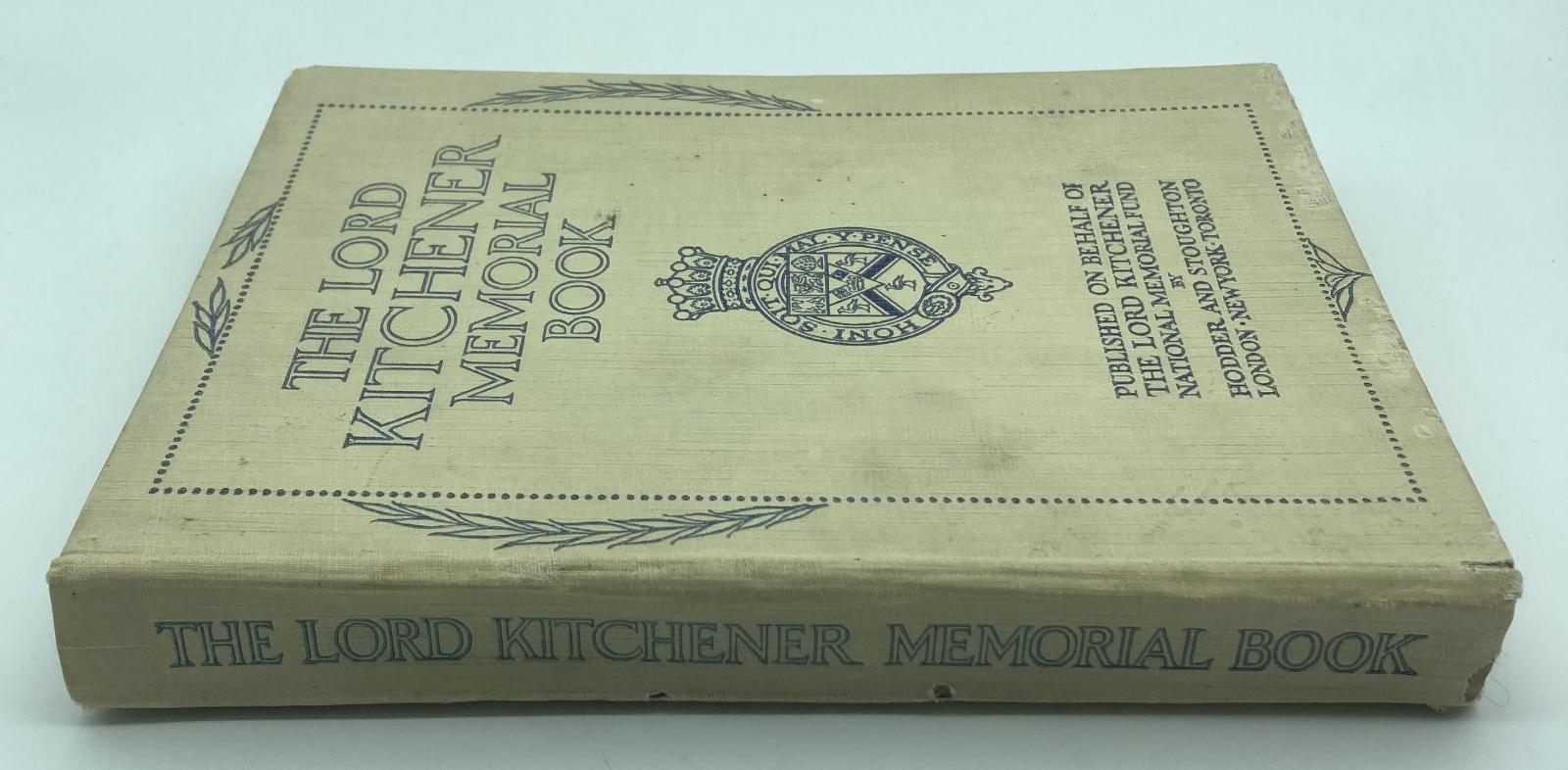 'The Lord Kitchener Memorial Book' - cover and spine