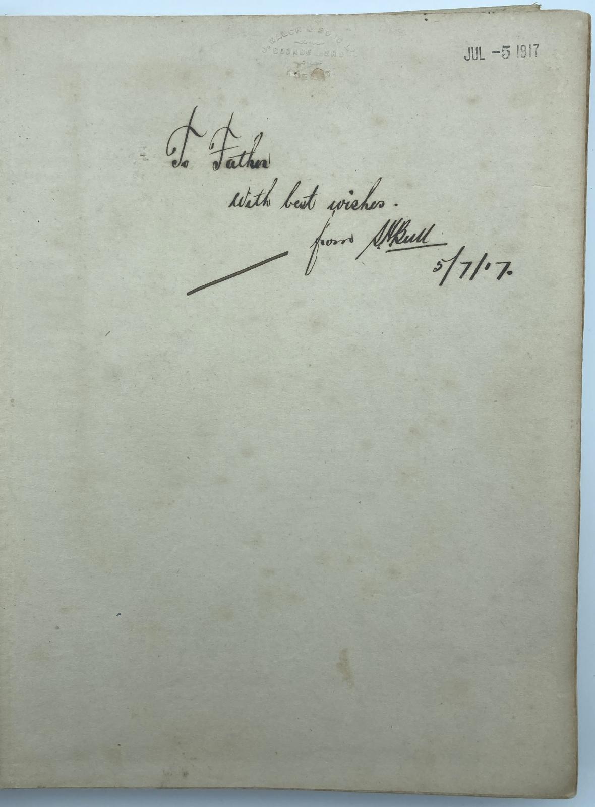 'The Lord Kitchener Memorial Book' - inscription