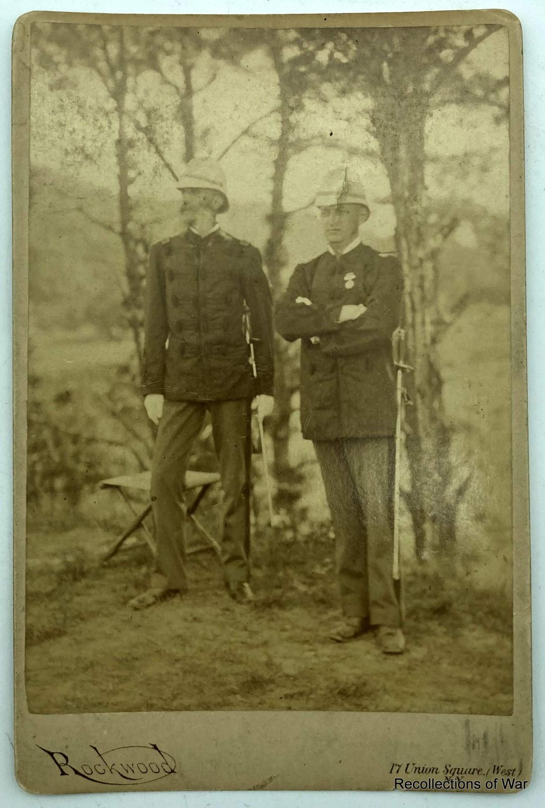 Cabinet card photograph of two Boer War Officers