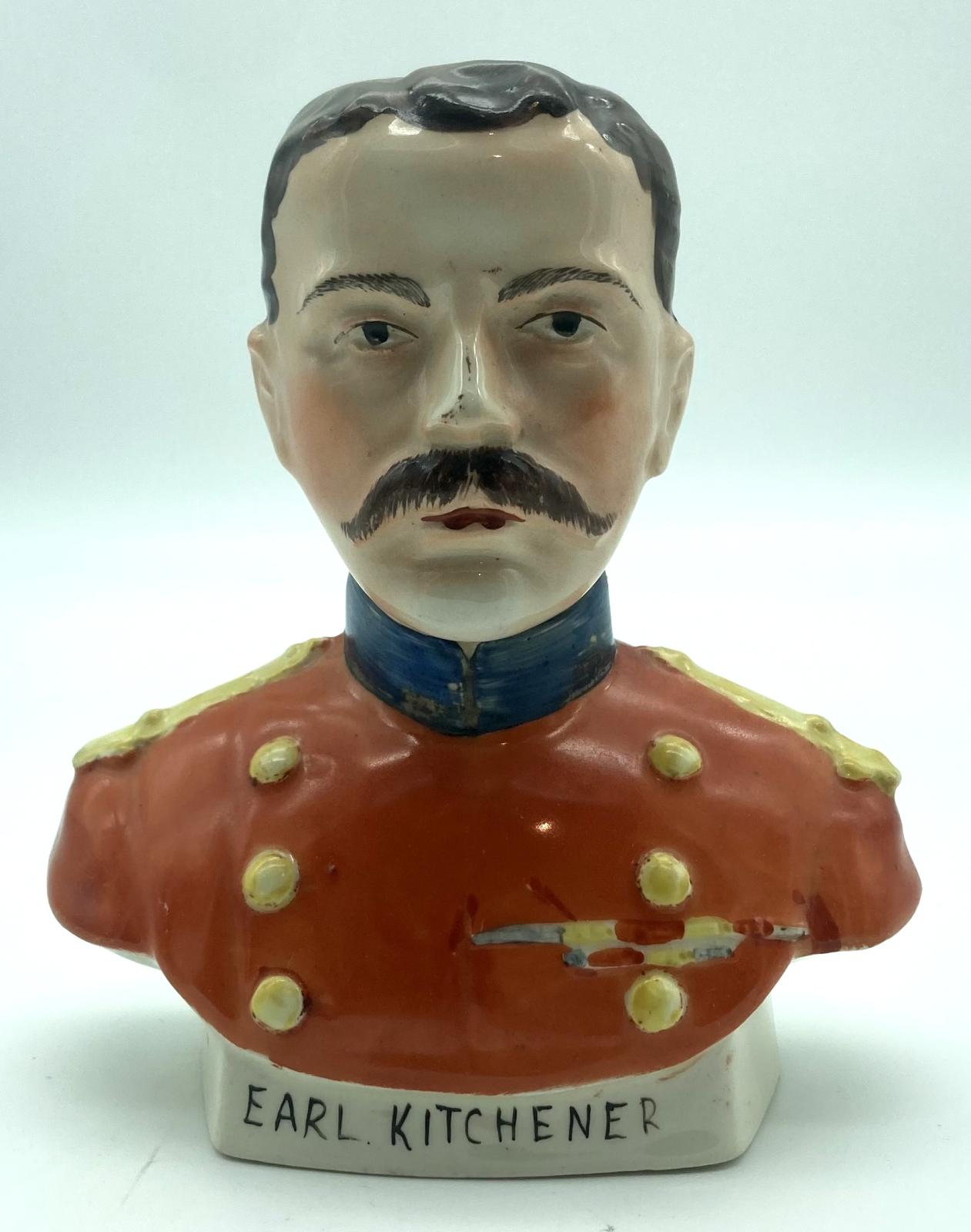 Ceramic bust of Lord Kitchener - front view