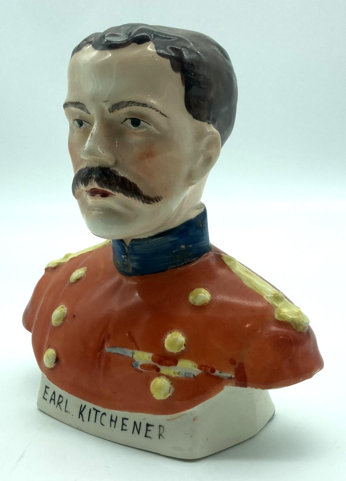 Ceramic bust of Lord Kitchener - other side view