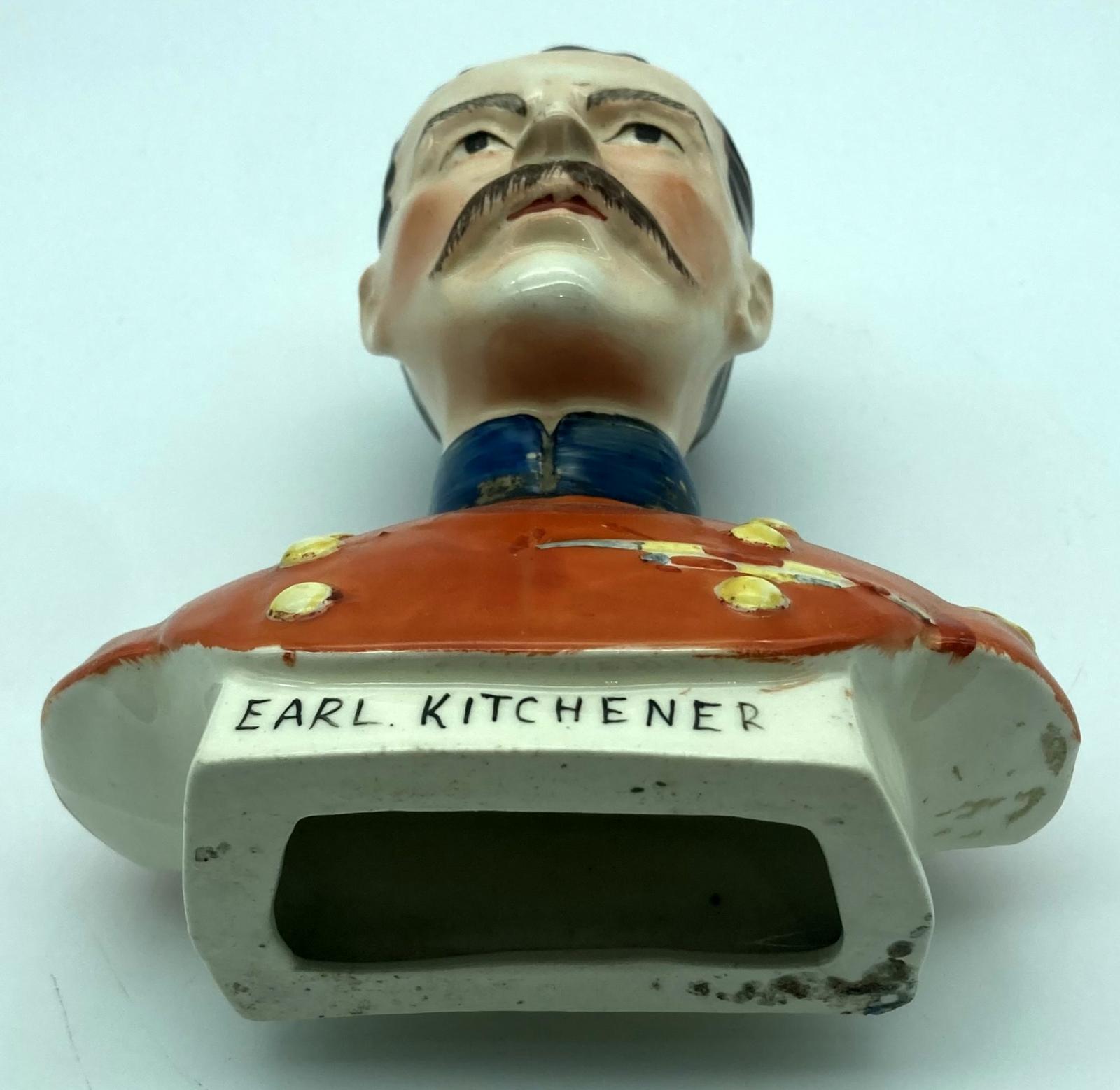 Ceramic bust of Lord Kitchener - bottom view