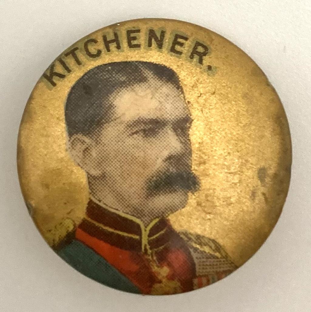 Lord Kitchener Boer War tin badge