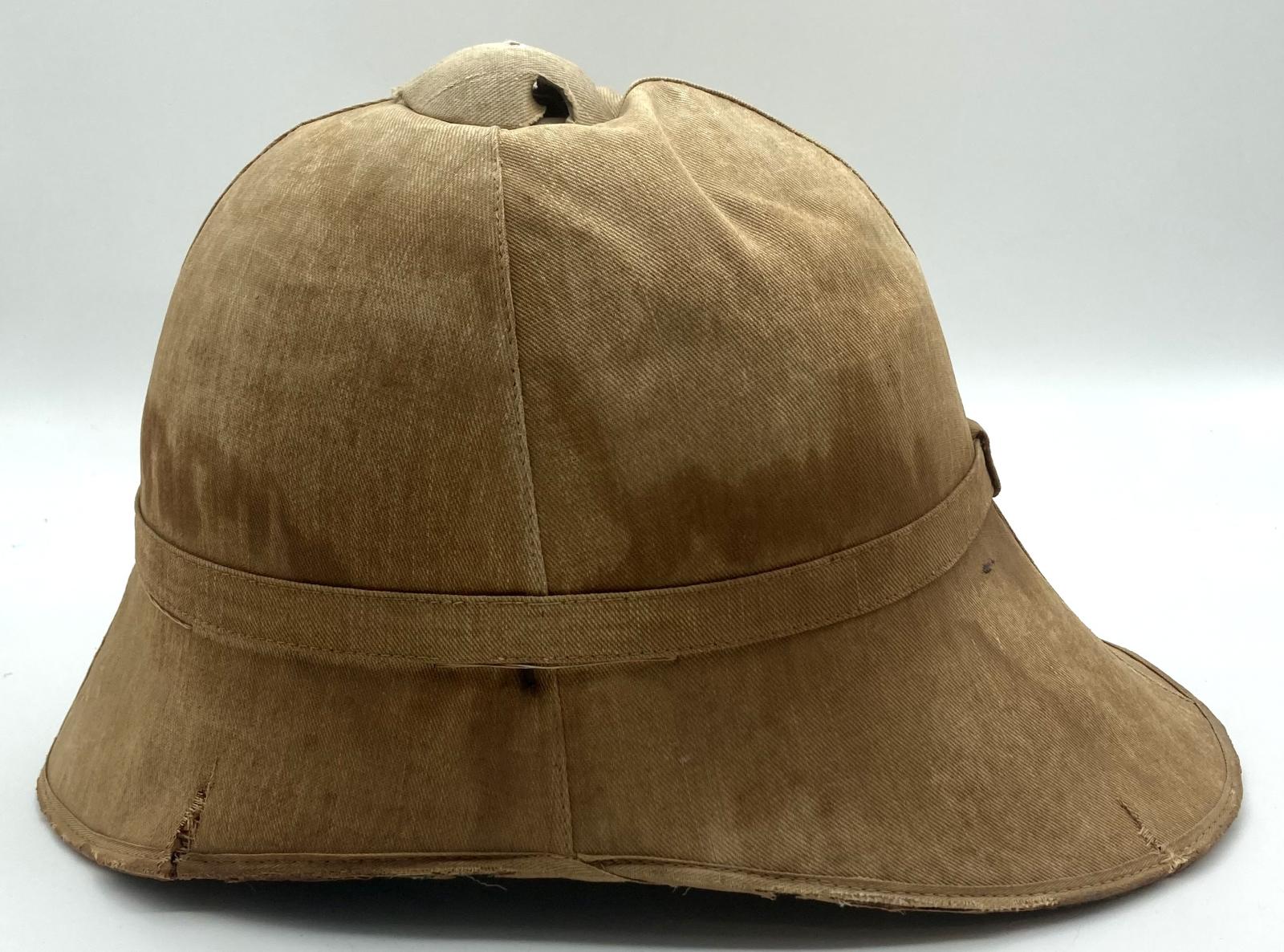 Side view of military pith helmet