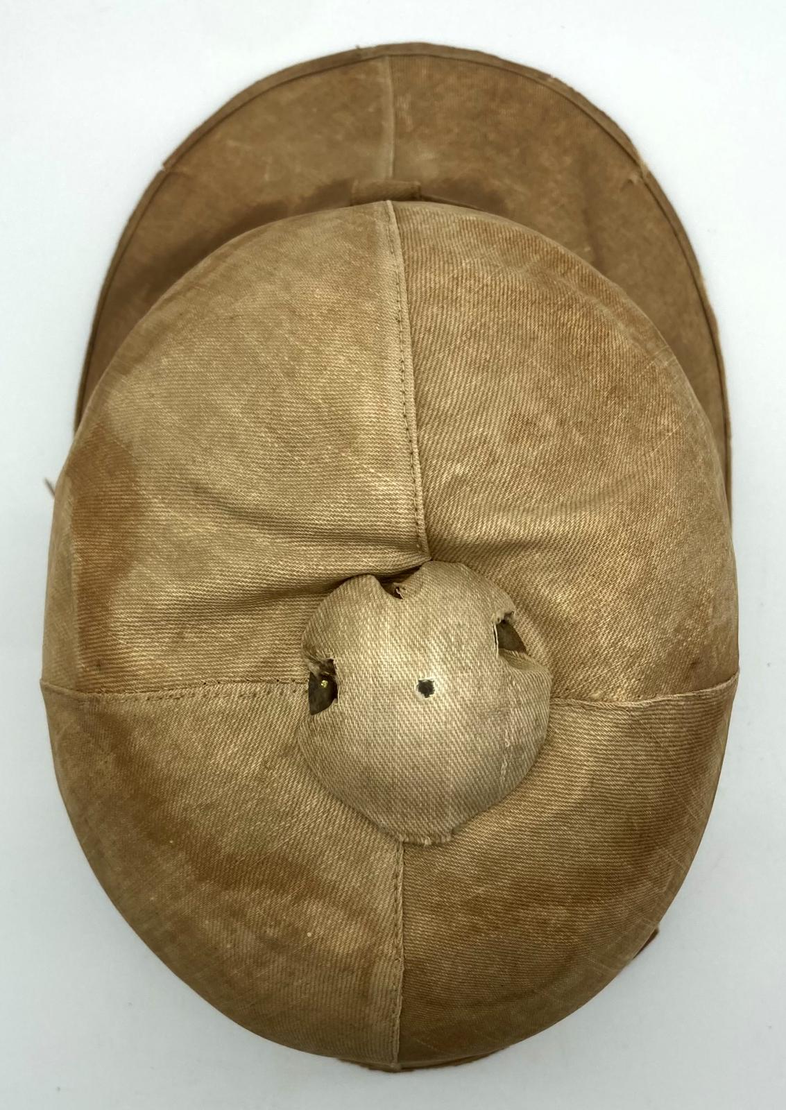 Top view of military pith helmet