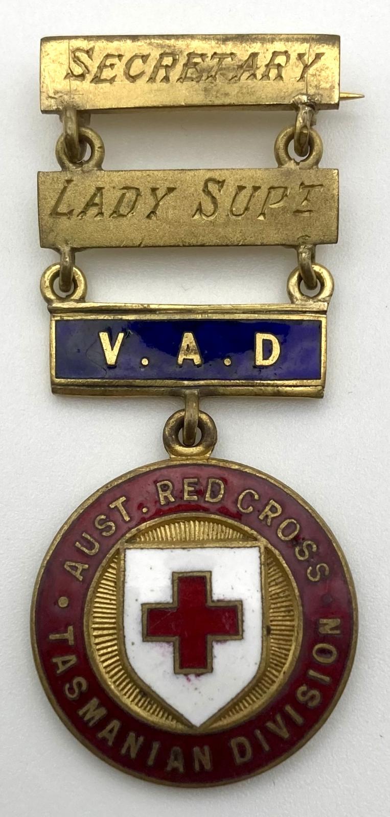 Australian Red Cross Tasmanian Division V.A.D. badge