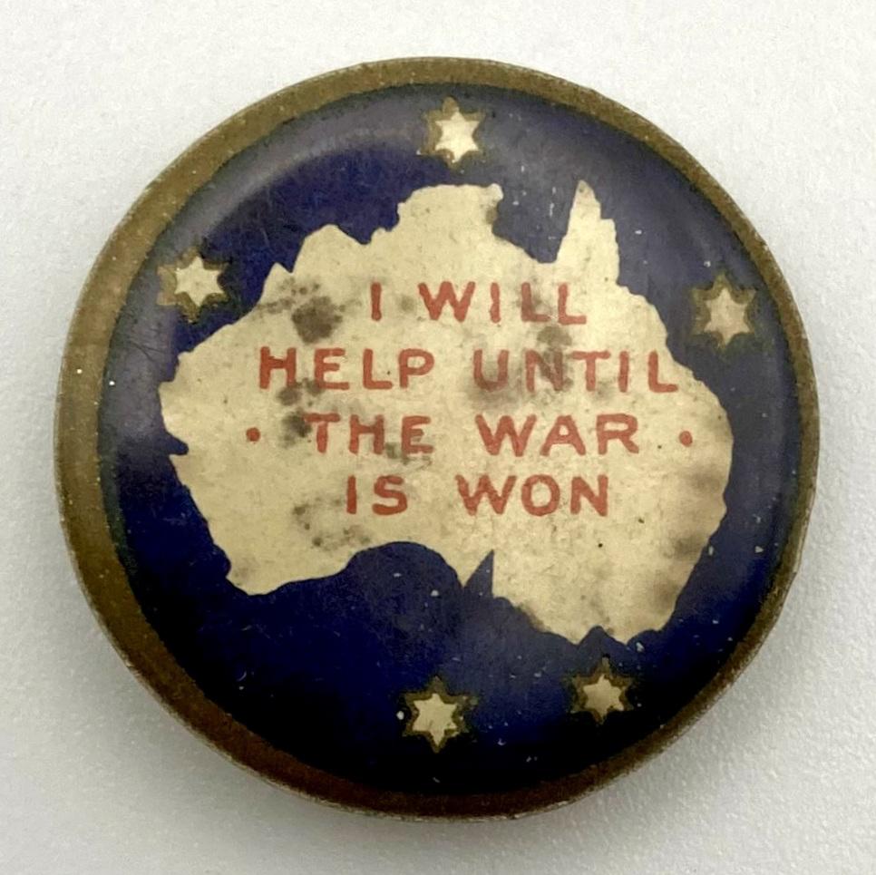 'Win-the-War Day' fundraising button 1917