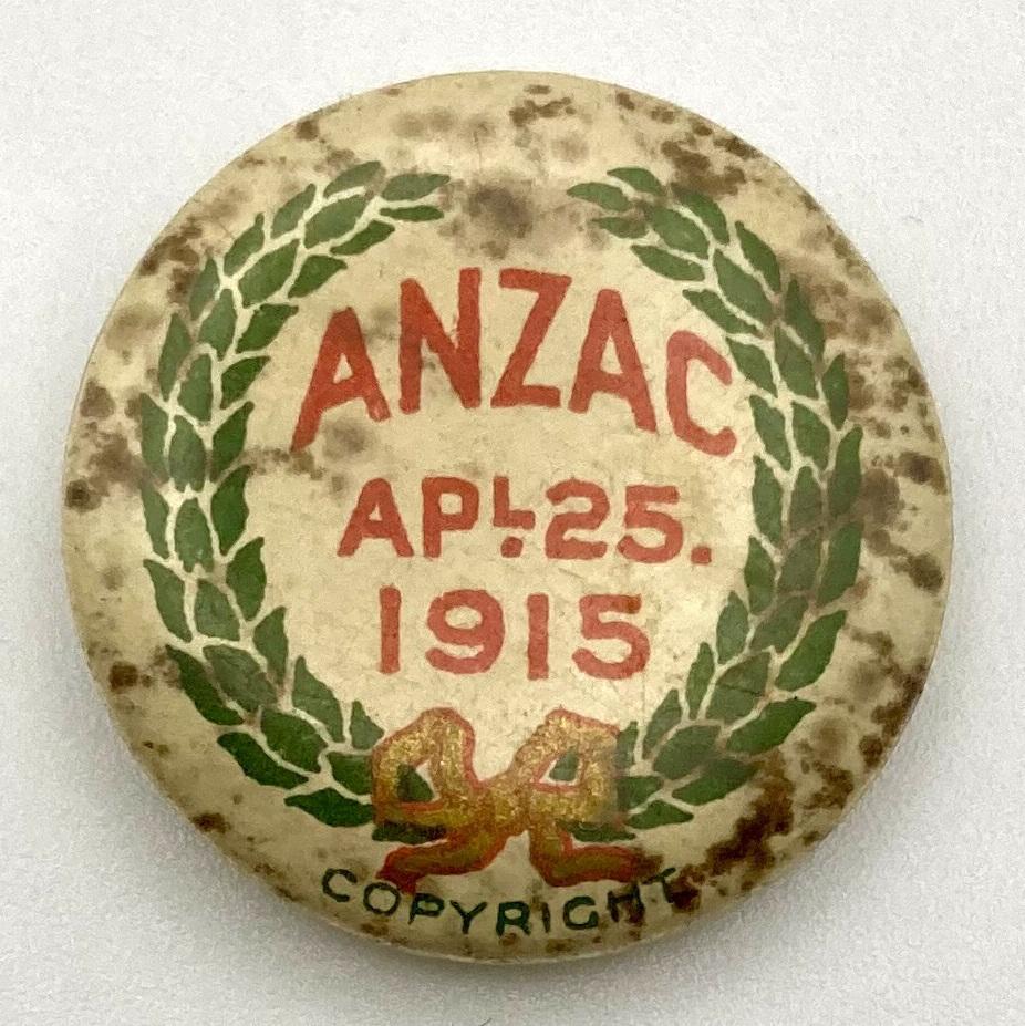 'ANZAC Day' fundraising button 1916