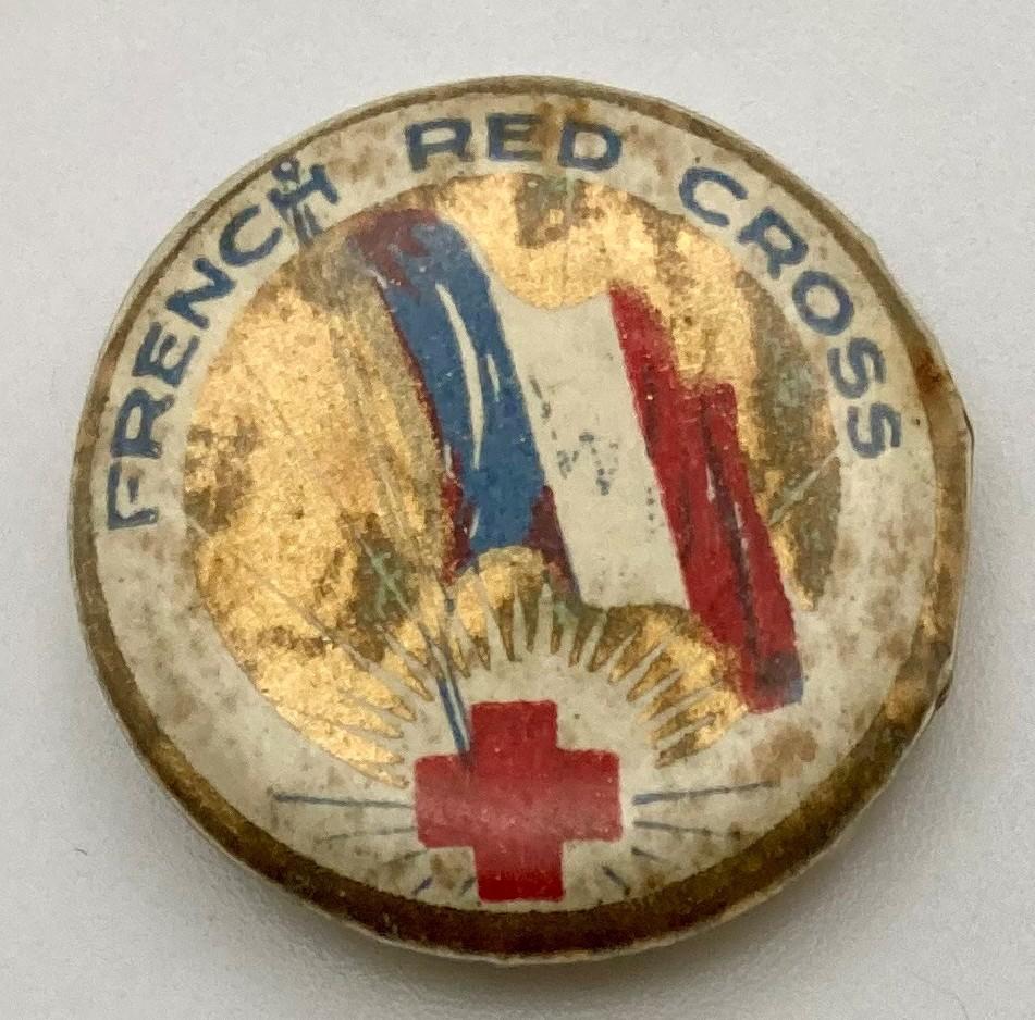 'French Red Cross Appeal' fundraising button 1916