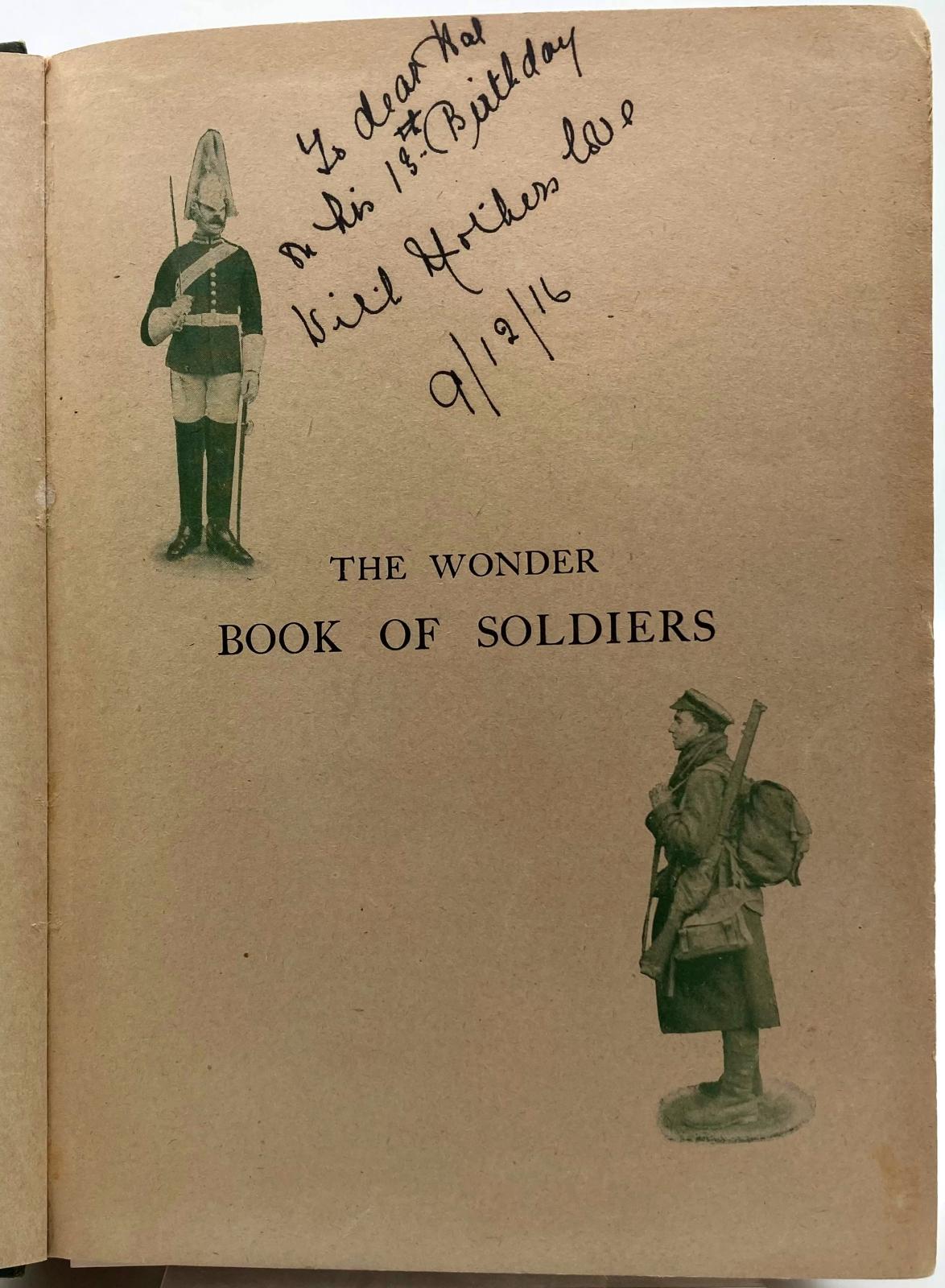 'The Wonder Book of Soldiers' - inscription