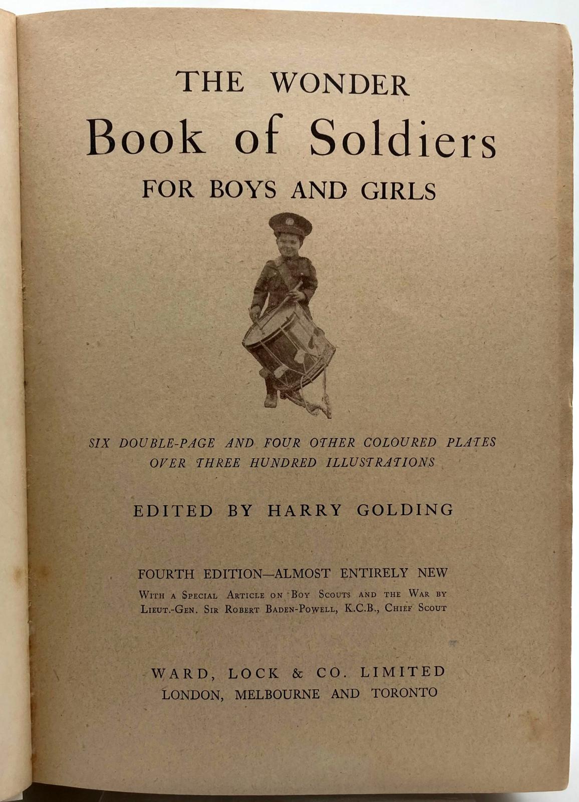 'The Wonder Book of Soldiers' - title page