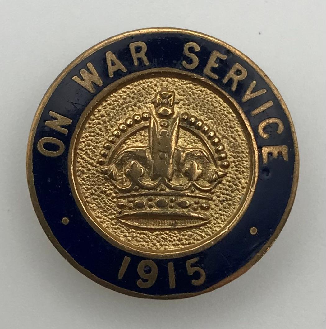 'On War Service 1915' Munition workers badge - 5