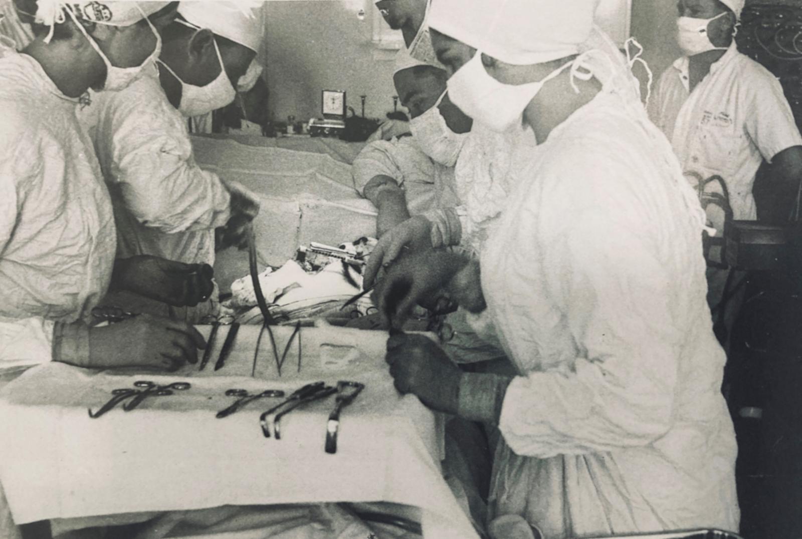 Open heart surgery at RPH 1964