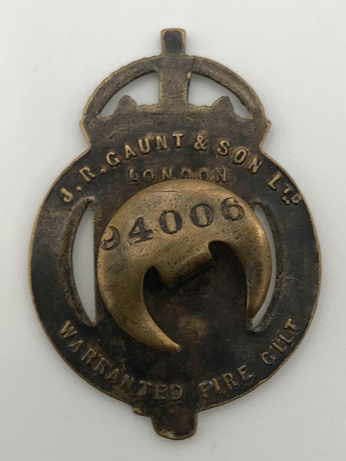 Reverse of 'War Munition Volunteer' badge