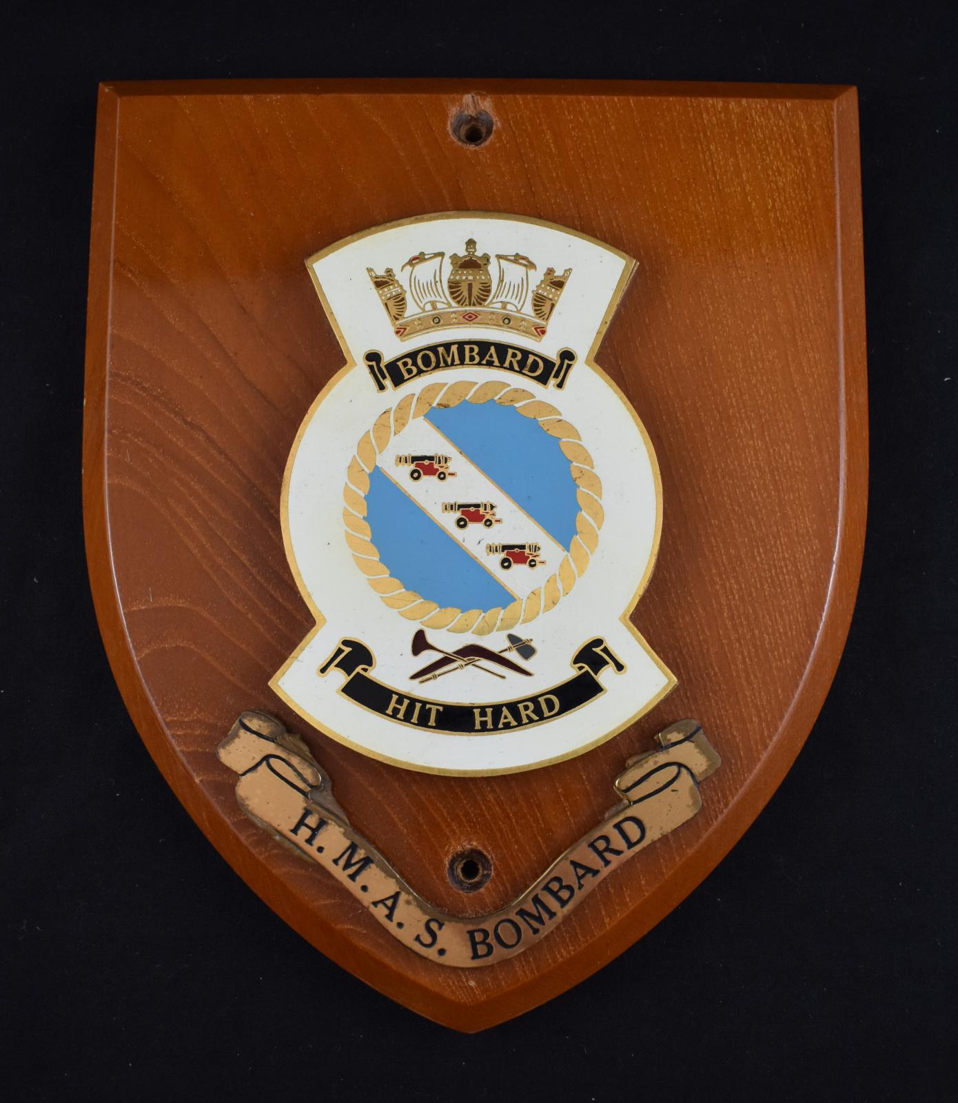 HMAS Bombard Plaque